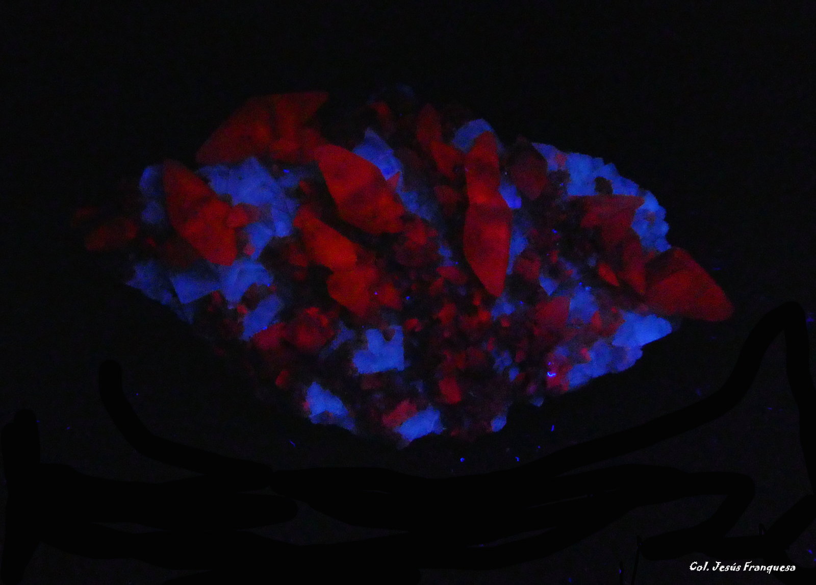 Fluorita y Calcita.
61x38 mm.
(Autor: Jesus Franquesa Baucells)