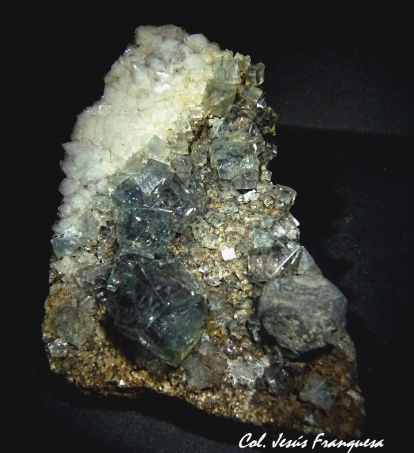 Fluorita, Cuarzo y Galena.
90x60 mm.
(Autor: Jesus Franquesa Baucells)