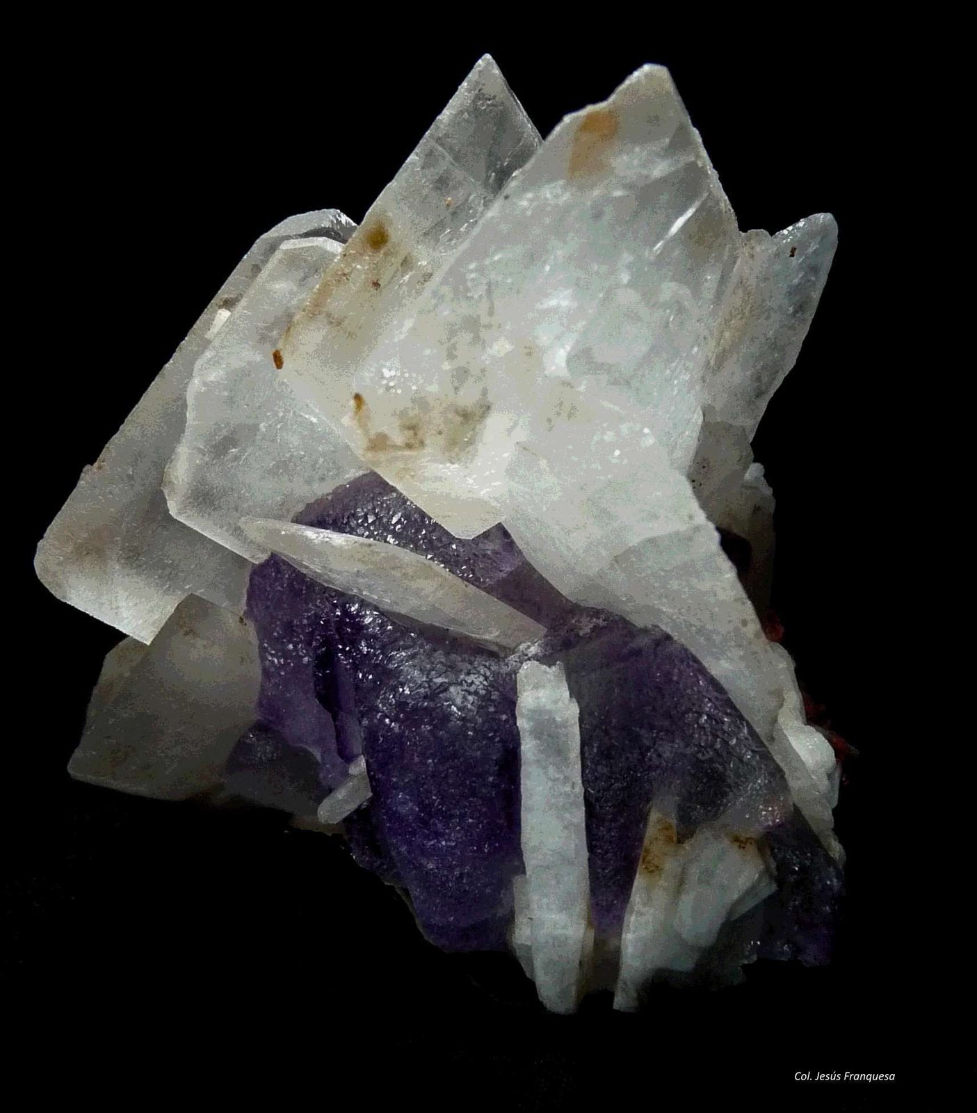 Fluorita y Barita.
80x65 mm.
(Autor: Jesus Franquesa Baucells)