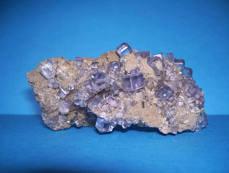 Fluorita
9,5 x 4 cm. (El cristal mayor mide 1cm.)
(Autor: Darío Menéndez)