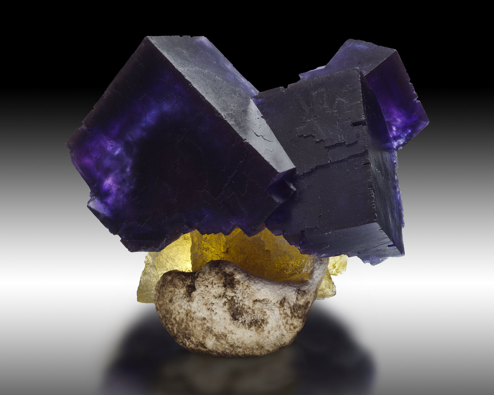 Fluorita, Barita
15.5 x 16.5 x 11 cm / Cristal principal: 11.2 cm.
(Autor: Museo MIM)