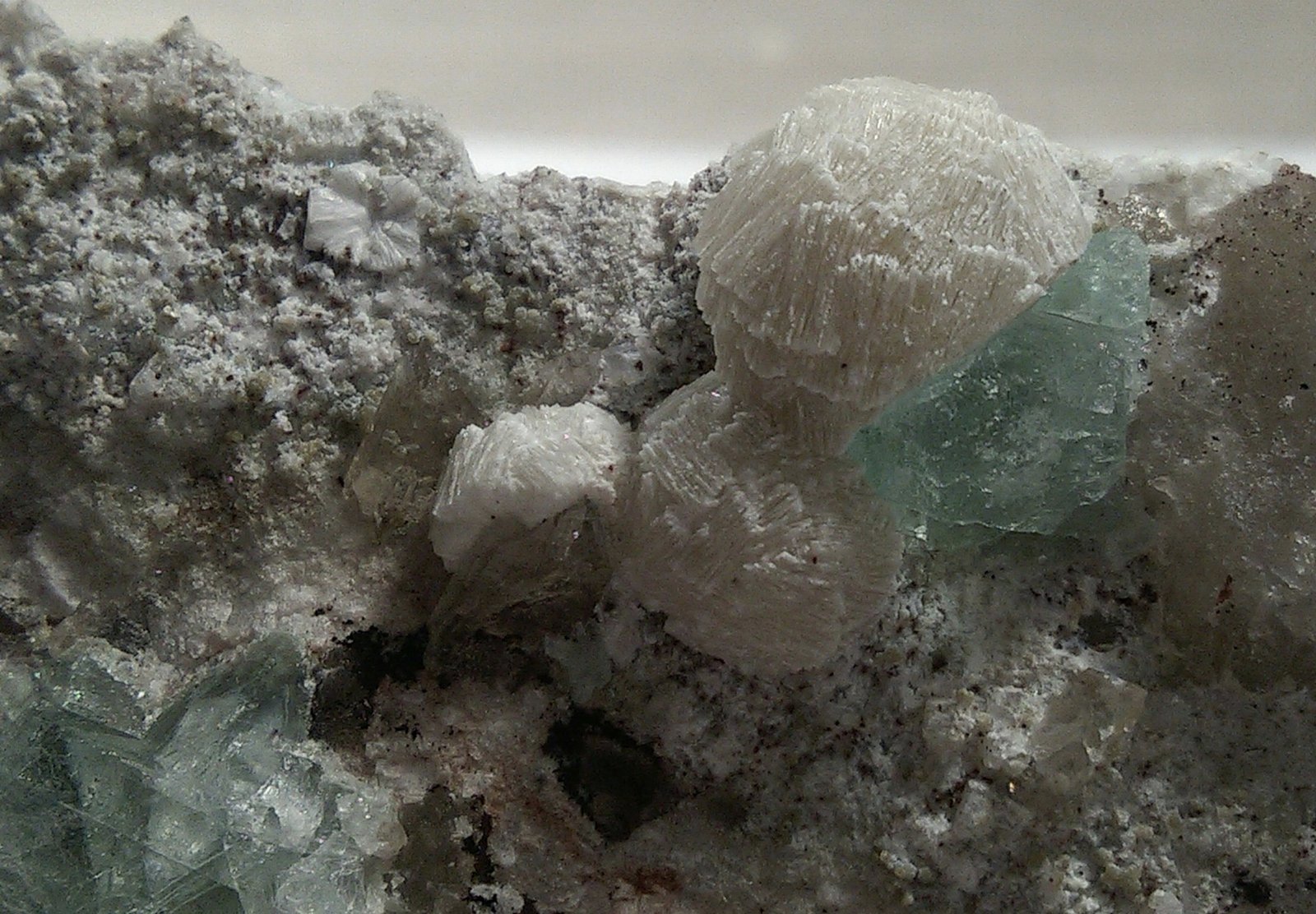 Bavenita, Fluorita, Cuarzo, Albita
Ejemplar 110x80 mm
(Autor: Carlos G. Bargueño)