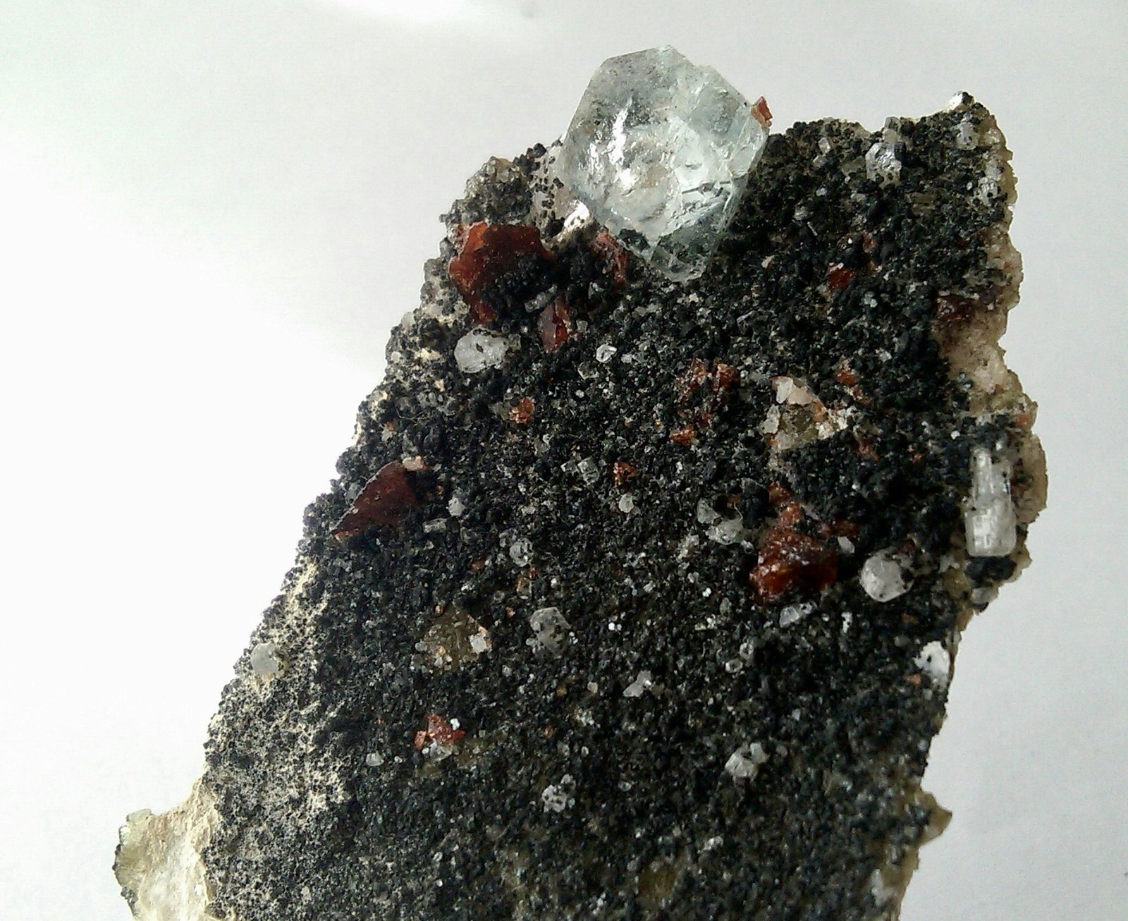 Fluorita, Helvina, Milarita, Clorita (Grupo), Cuarzo
75x50mm
(Autor: Carlos G. Bargueño)