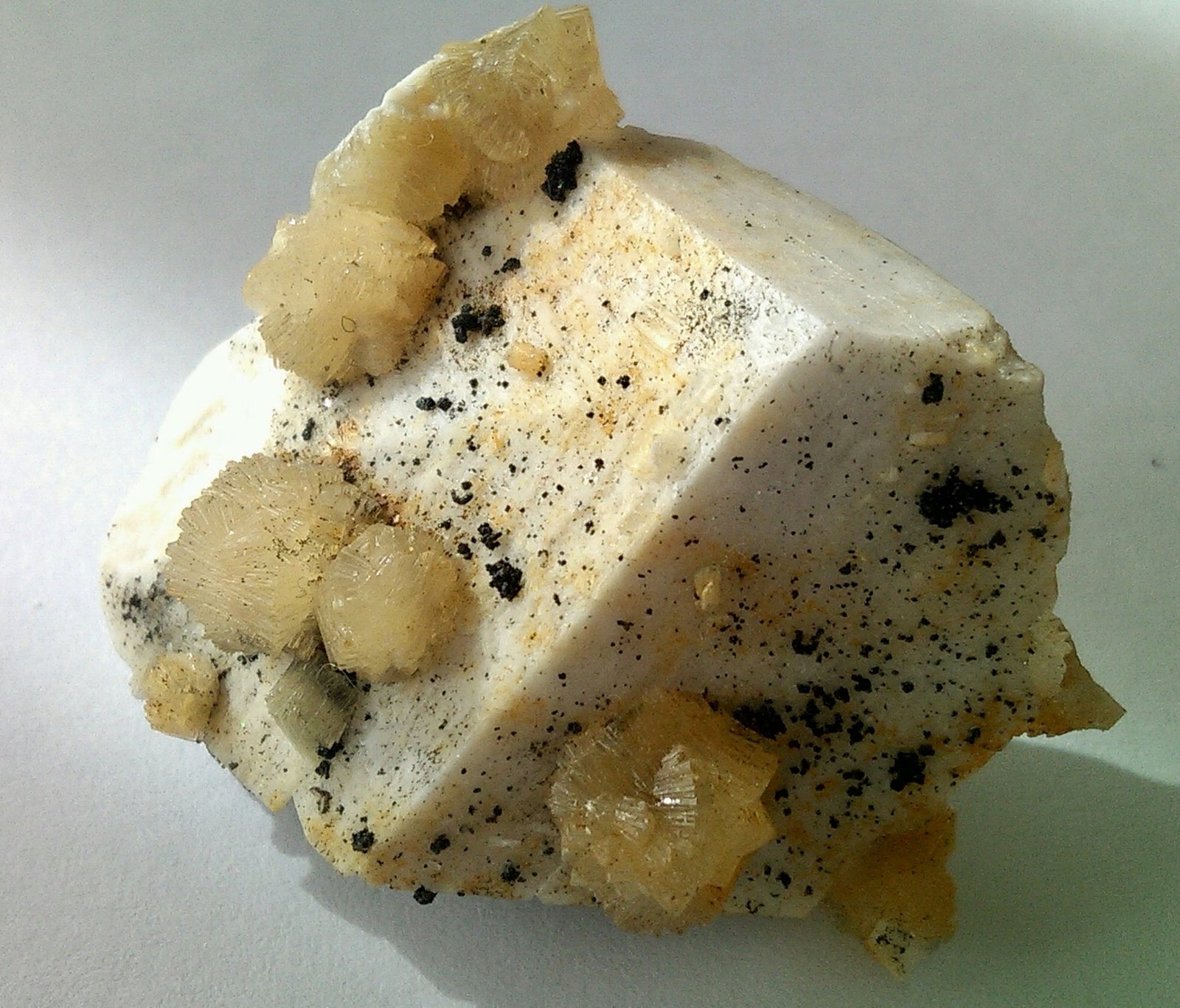 Bavenita, Microclina, Clinocloro.
Ejemplar 45x40 mm
(Autor: Carlos G. Bargueño)