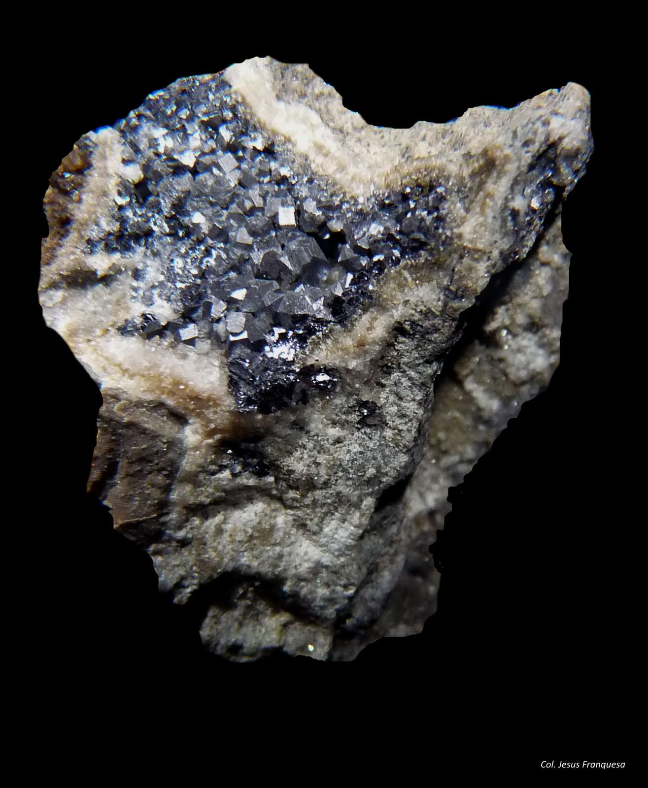 Galena.
36x30 mm.
(Autor: Jesus Franquesa Baucells)