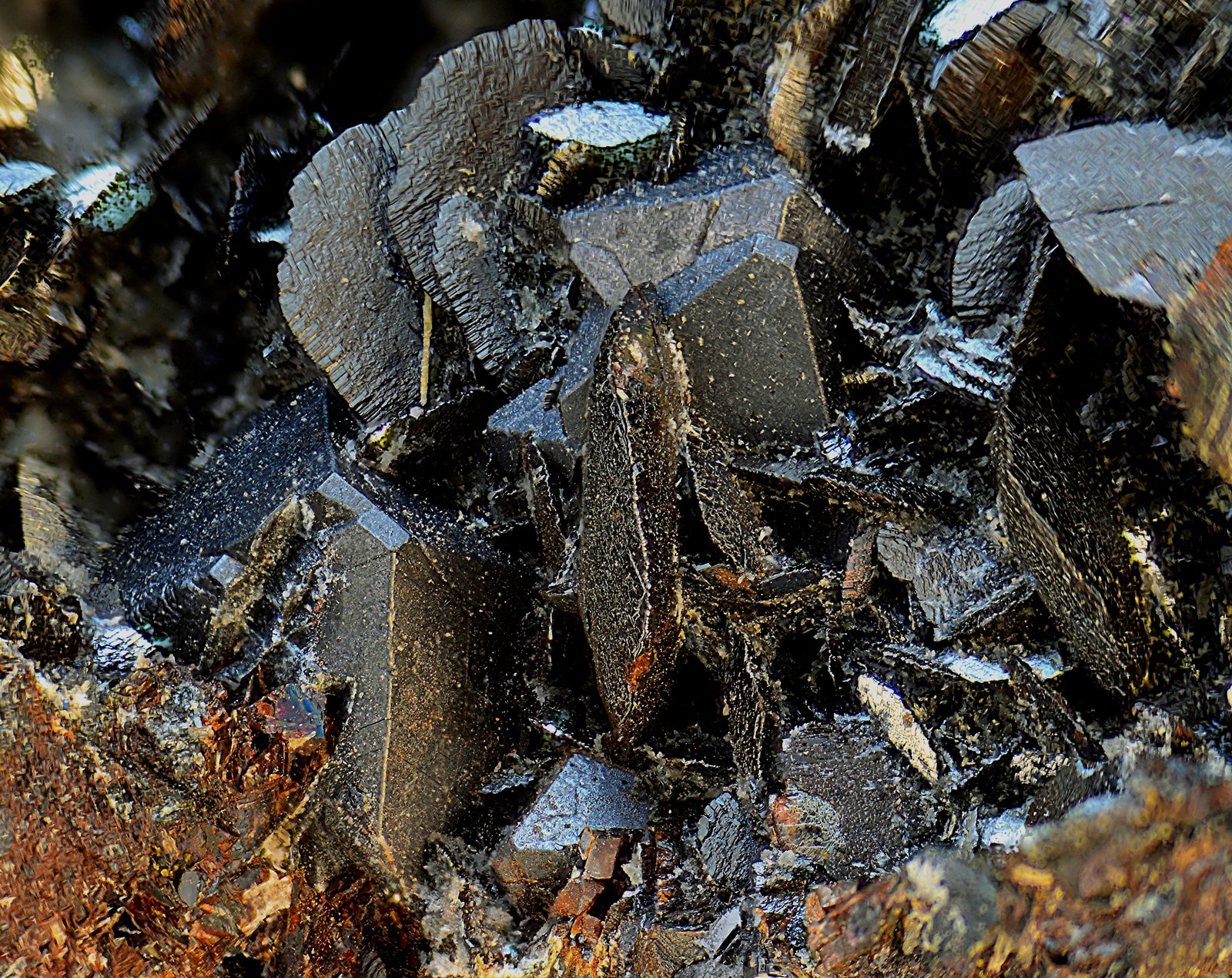 Galena y Siderita
Campo de visión de 10 mm
(Autor: Antonio Carmona)