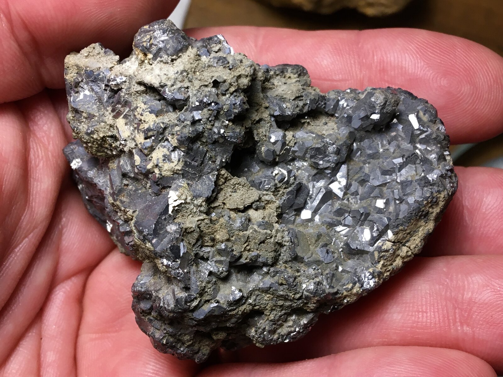 Galena
La Unión, Comarca Campo de Cartagena, Región de Murcia (Murcia), España
7 x 5.5 cm
(Autor: Matias Raja)
