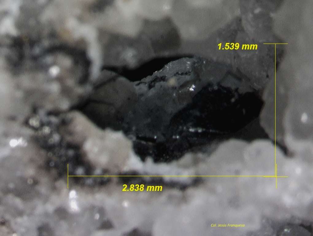 Hematites y Calcita.
2´2838x 1´539 mm.
(Autor: Jesus Franquesa Baucells)