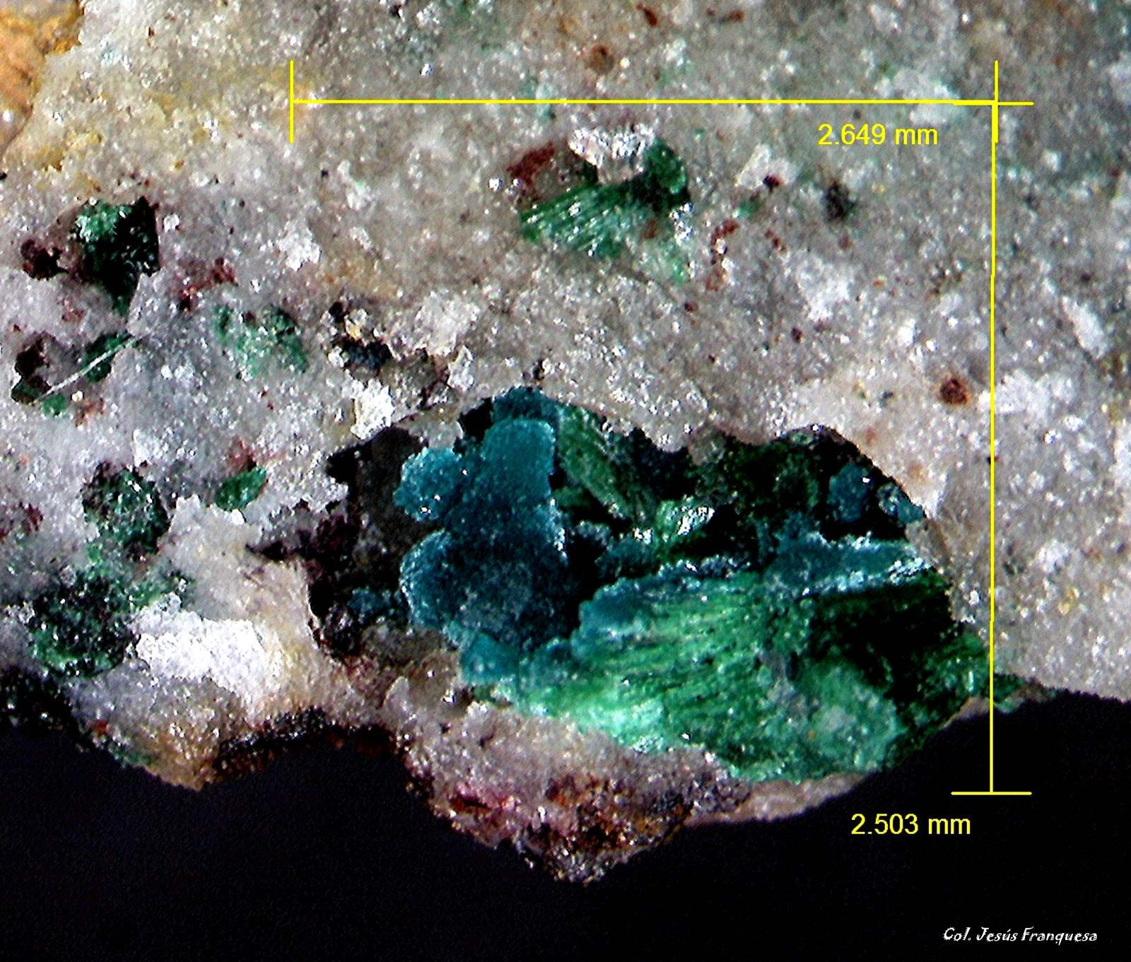 Herberthsmithita y Malaquita.
2´649 x 2´503 mm.
(Autor: Jesus Franquesa Baucells)