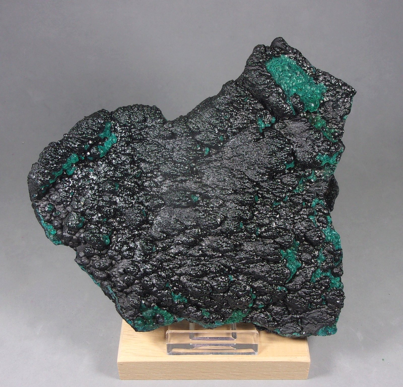 Heterogenita con Crisocola
13,9 x 13 x 2,5 cm.  311 g.
(Autor: J. G. Alcolea)