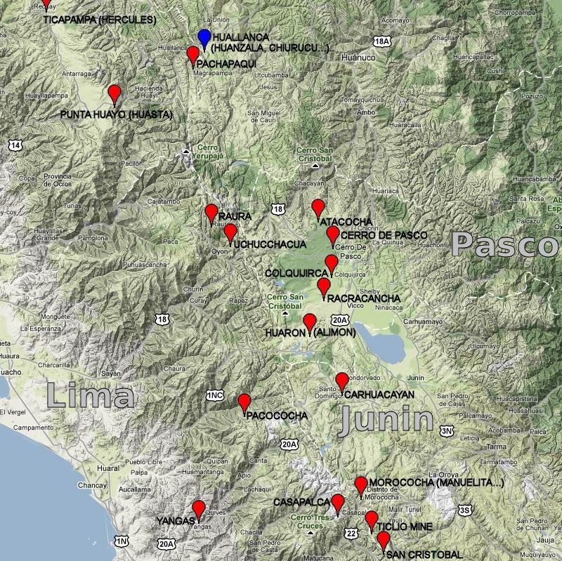 _Localización geográfica de la mina Huanzalá
(Autor: Carles Millan)