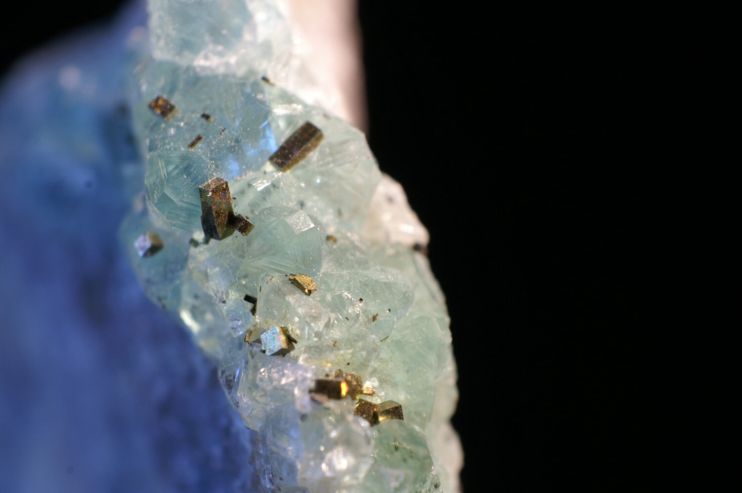Pirita y fluoritas
2 cm. ancho de campo
(Autor: chatero15)