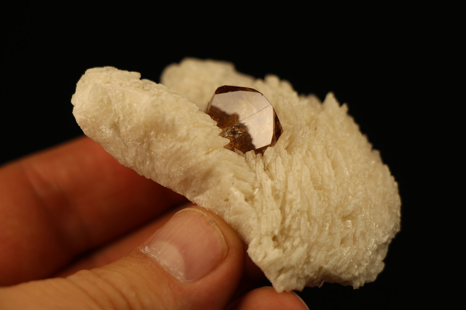 Topacio, Albita
6 x 4.9 x 2 centimetros
(Autor: Ricardo Melendez)