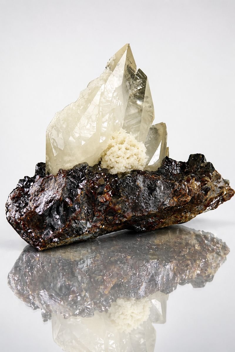 Calcita, Esfalerita y Barita
11,5x10cm.
(Autor: castrominerals)