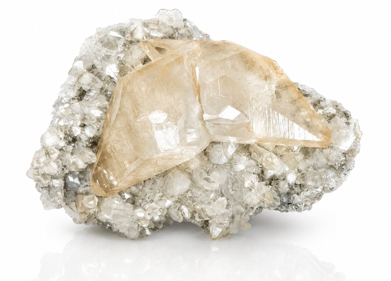 Calcita
Mina La Cuerre, zona minera de La Florida, Rionansa-Herrerías, Comarca Saja-Nansa, Cantabria, España
9x7cm.
(Autor: castrominerals)