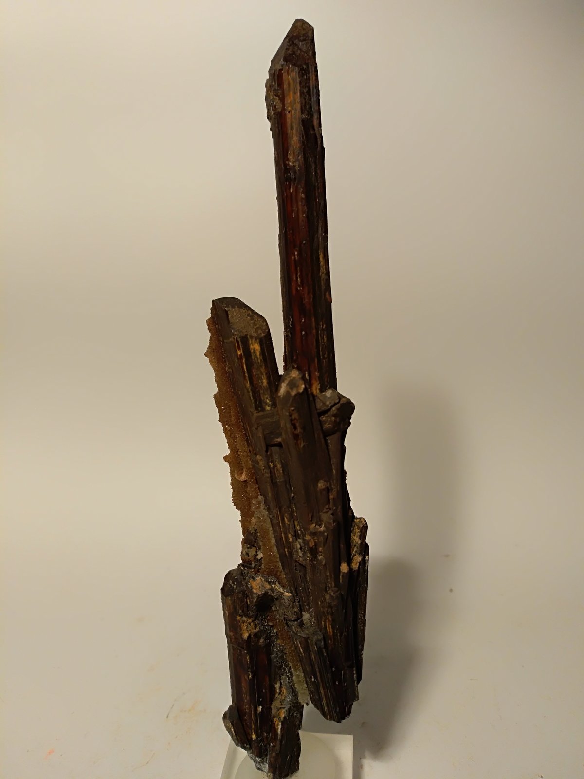 Stibnita (Estibina), Stibiconita, Senarmontita
168 x 31,2 mm
(Autor: Sante Celiberti)