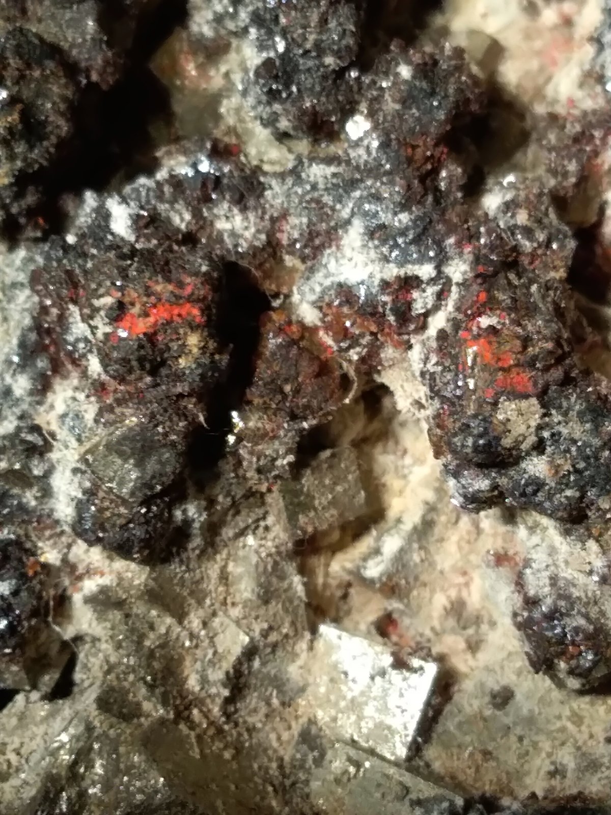 Rejalgar, Esfalerita, Pirita
134 x 97 mm
(Autor: Sante Celiberti)