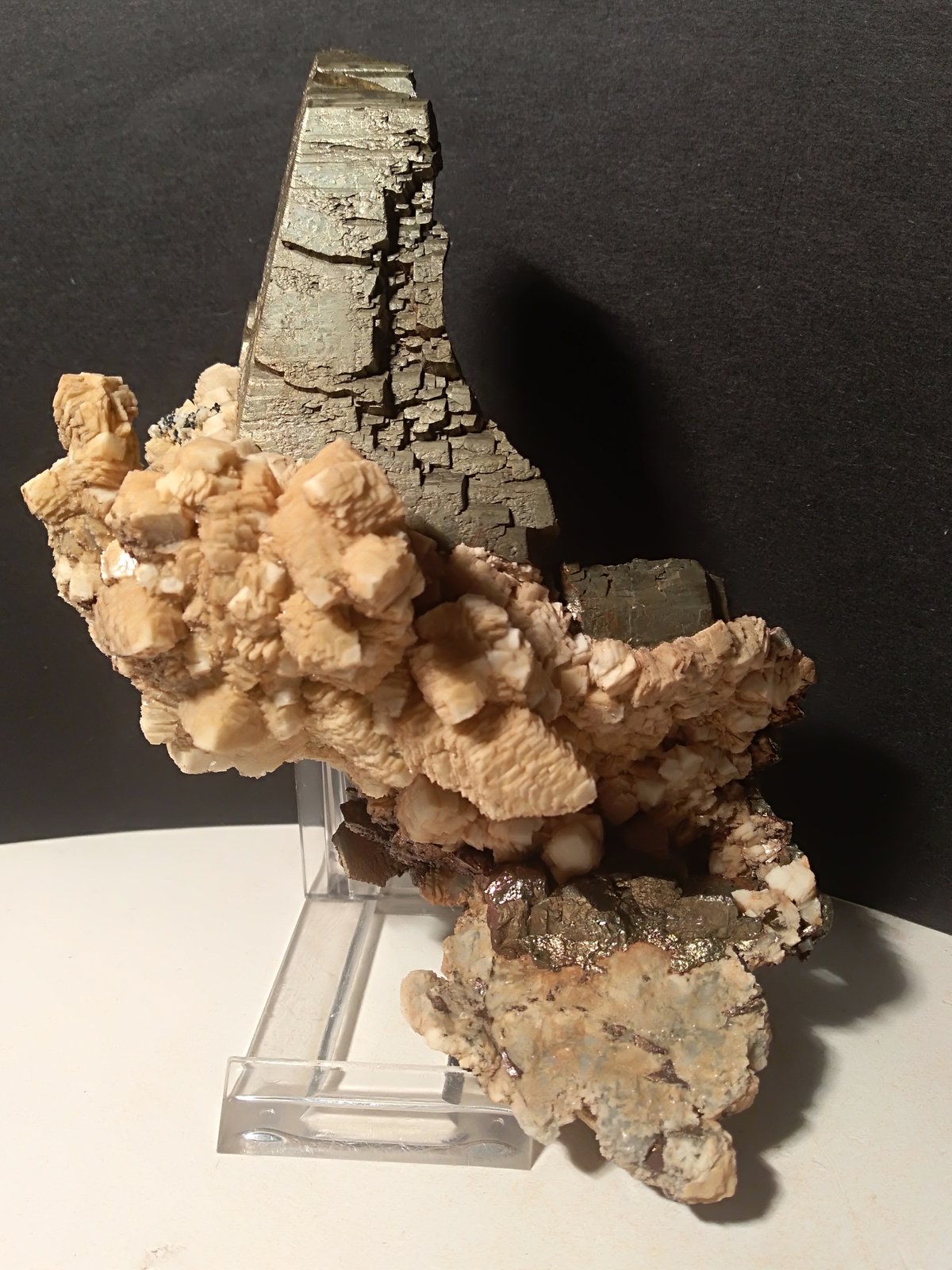 Pirita, Dolomita (pseudomórfica de calcita)
140 x 103 mm
(Autor: Sante Celiberti)