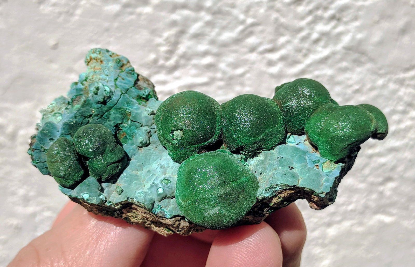 Malaquita, Crisocola
7,0 x 3,6 cm
(Autor: carles)