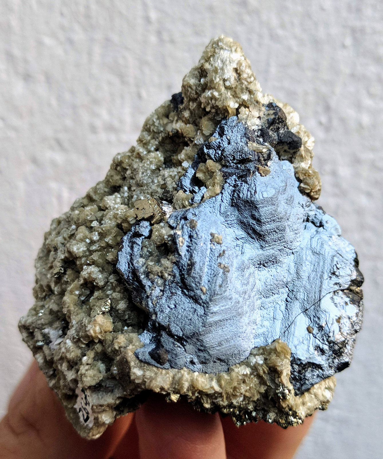 Esfalerita, Moscovita, Pirita
5,2 x 5,5 x 3,5 cm.
(Autor: carles)