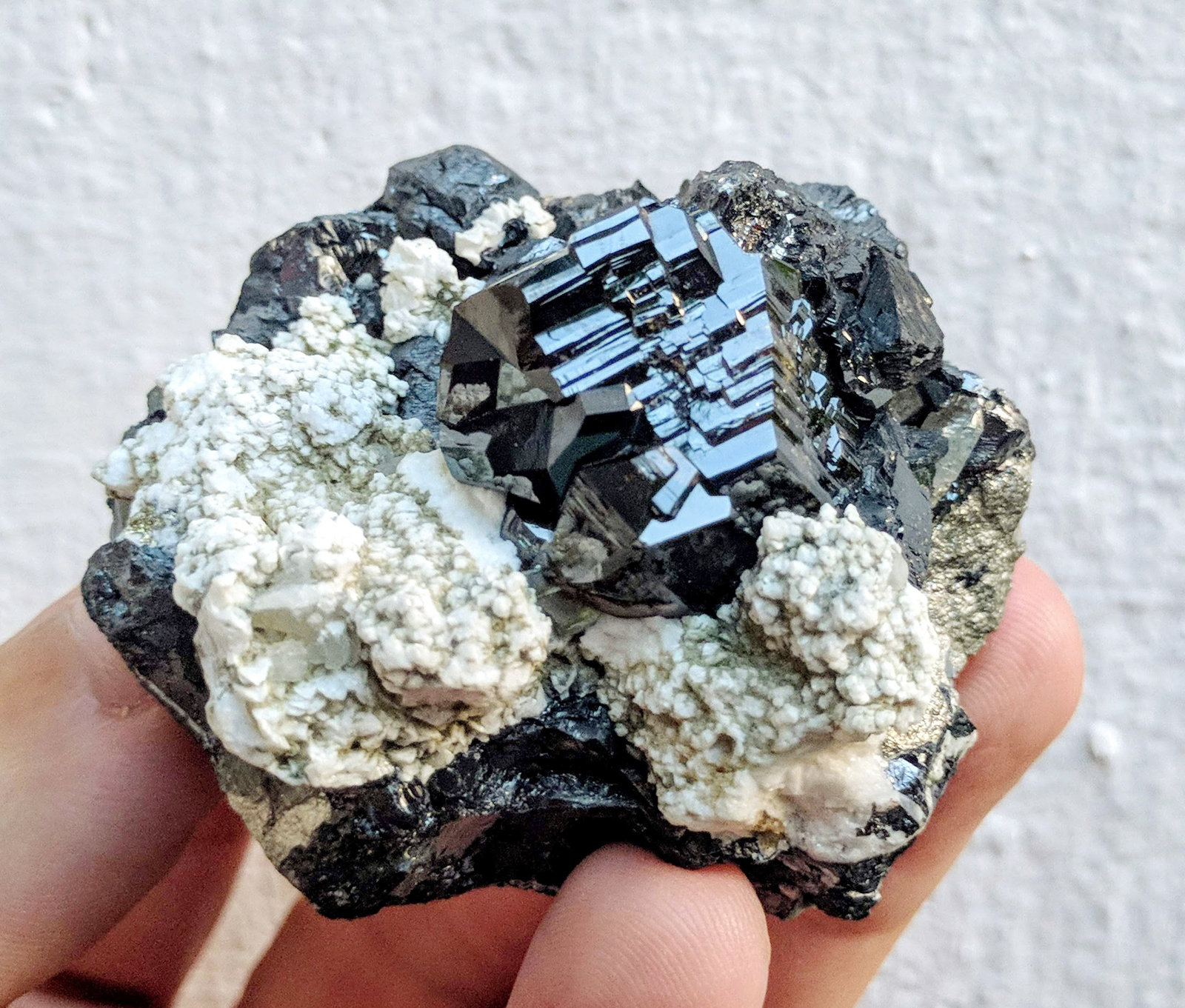 Casiterita, Esfalerita, Arsenopirita, Calcita
5,8 x 4,5 x 4,0 cm.
(Autor: carles)