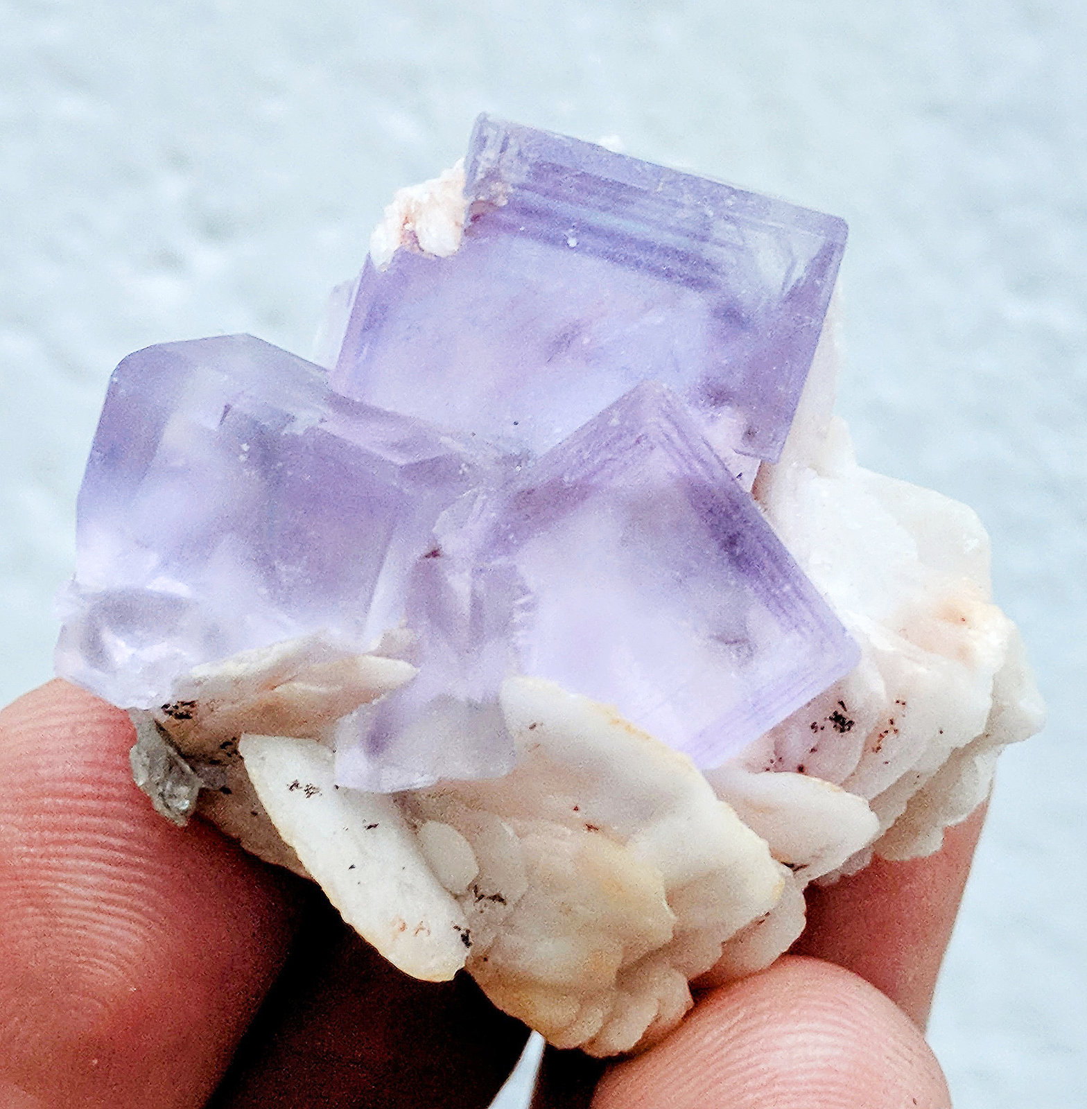 Fluorita, Barita
3,3 x 3,0 x 2,0 cm.
(Autor: carles)