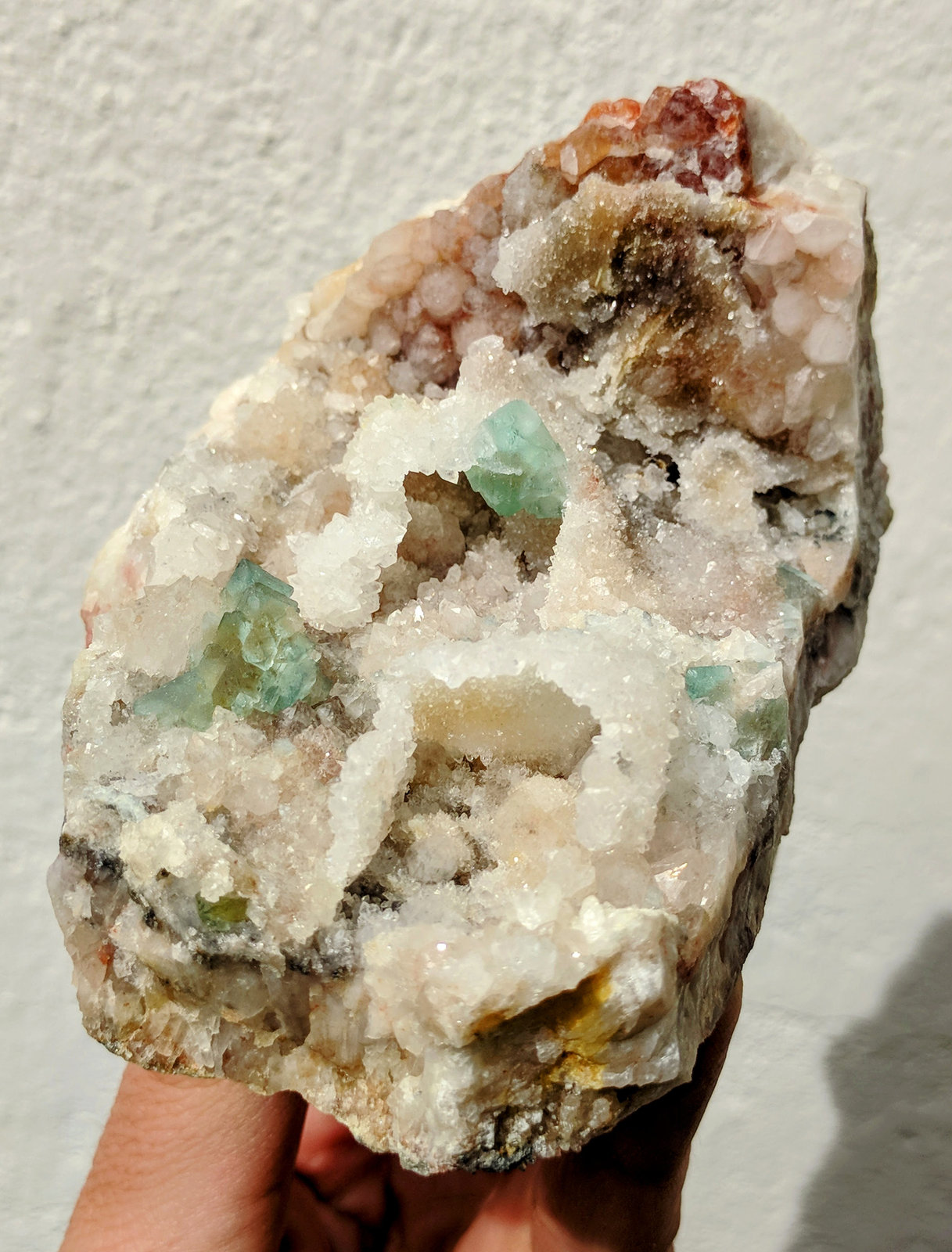 Cuarzo perimórfico de Galena, Fluorita
11,5 x 8,0 x 7,3 cm
(Autor: carles)