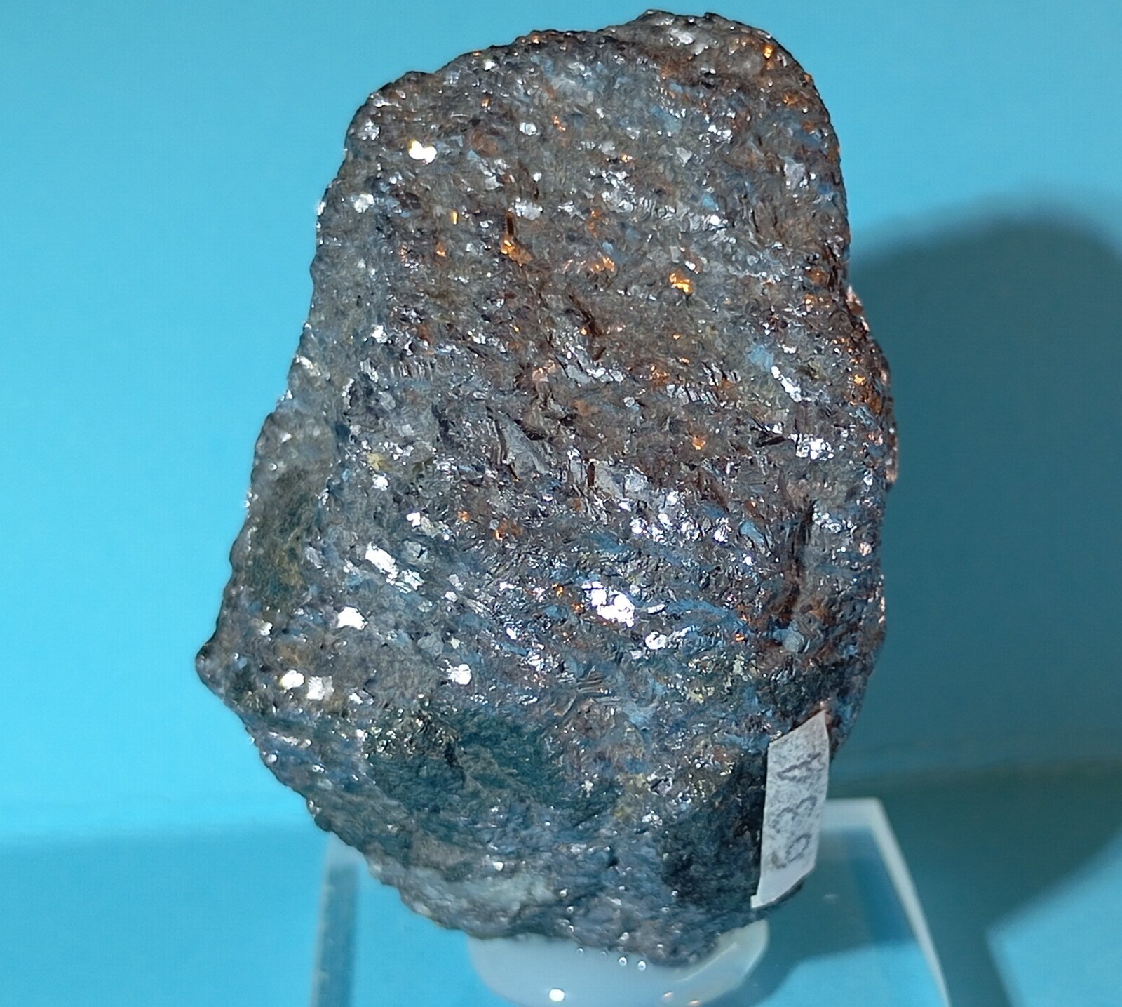 Galena (var. Ojo de perdiz)
Linares, Comarca Sierra Morena, Jaén, Andalucía, España
4,5 x 3,5 cm
(Autor: Felipe Abolafia)