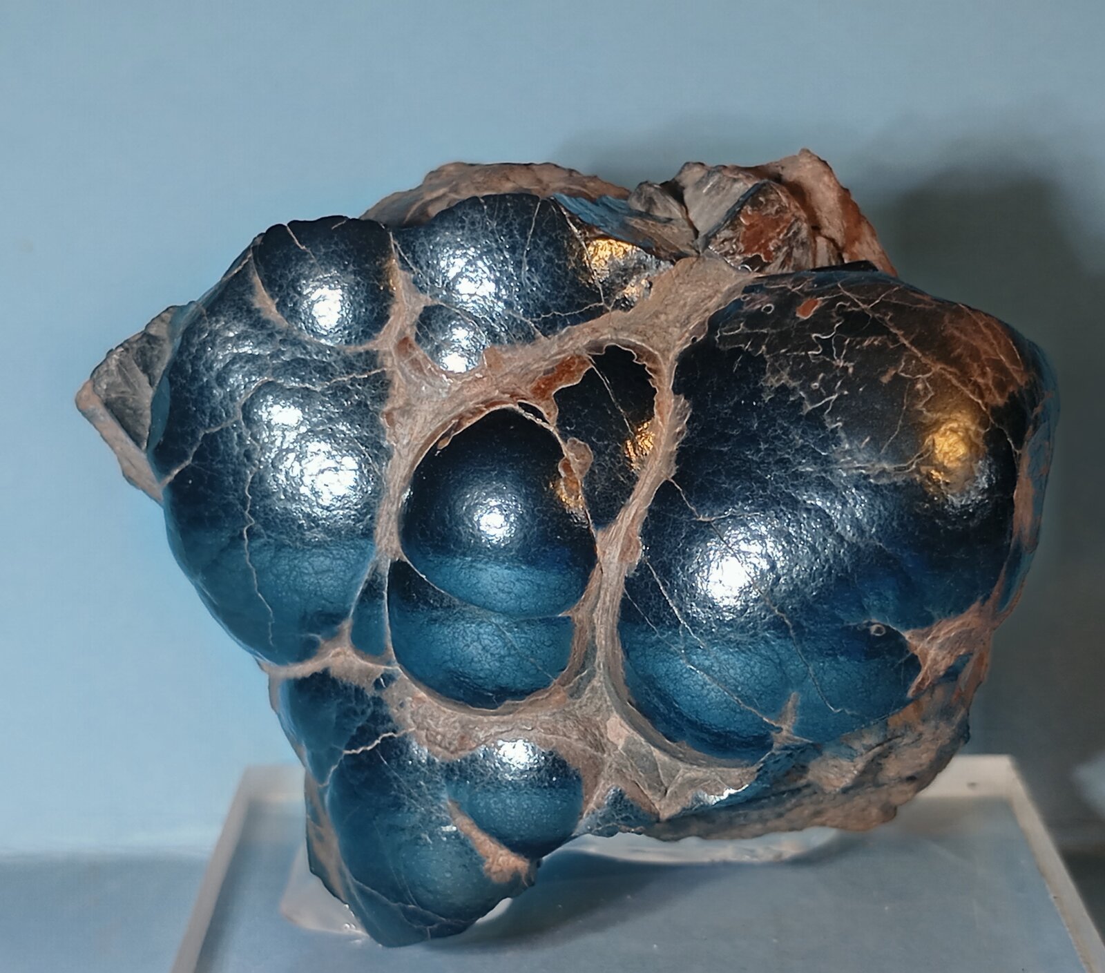 Hematites botroidal
La Incomparable Mine, Villafranca de Córdoba, Comarca Alto Guadalquivir, Córdoba, Andalusia, Spain
4 x 5,5 cm.
(Autor: Felipe Abolafia)