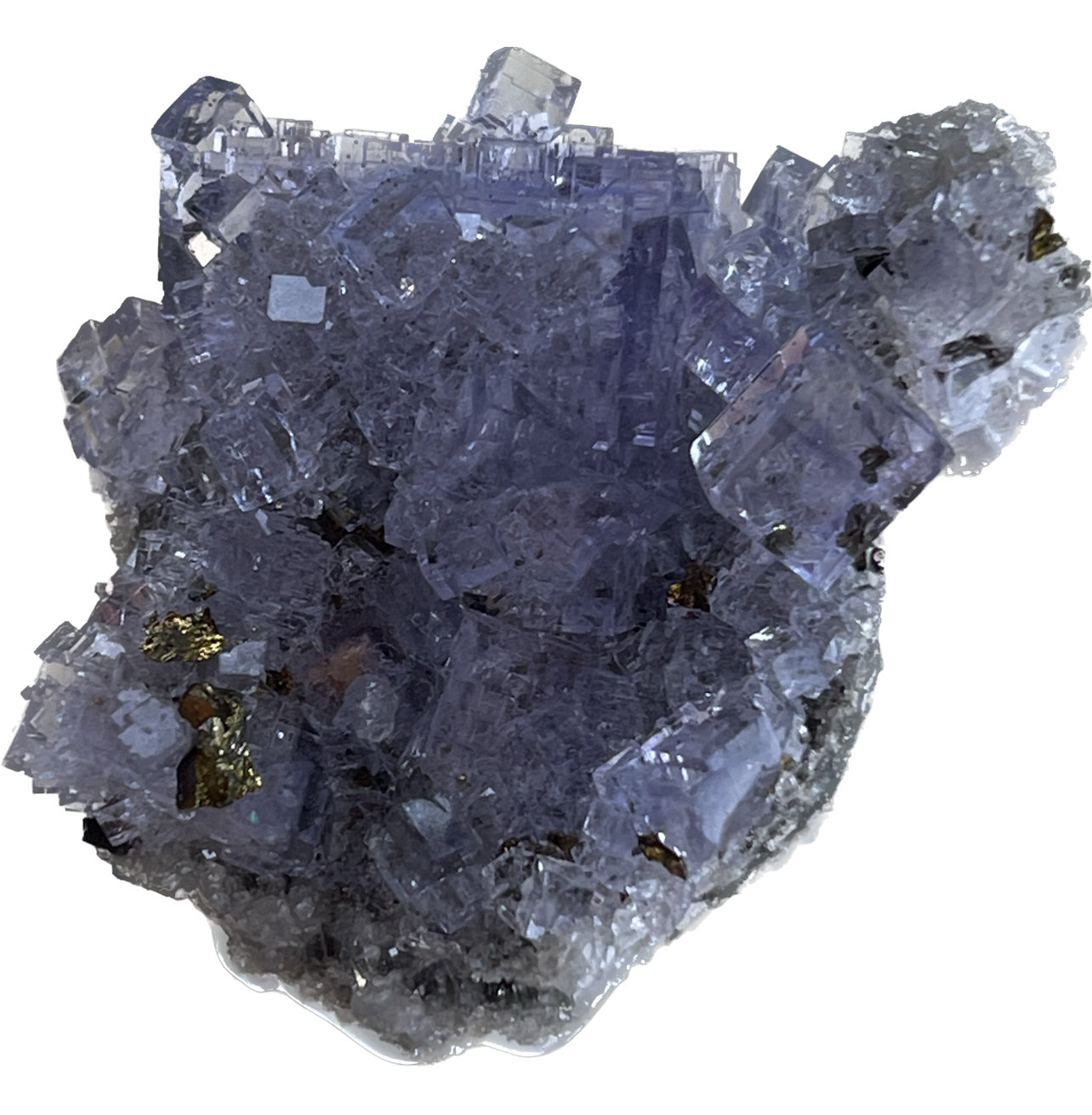 Fluorita y Calcopirita
4x4cm
(Autor: castrominerals)