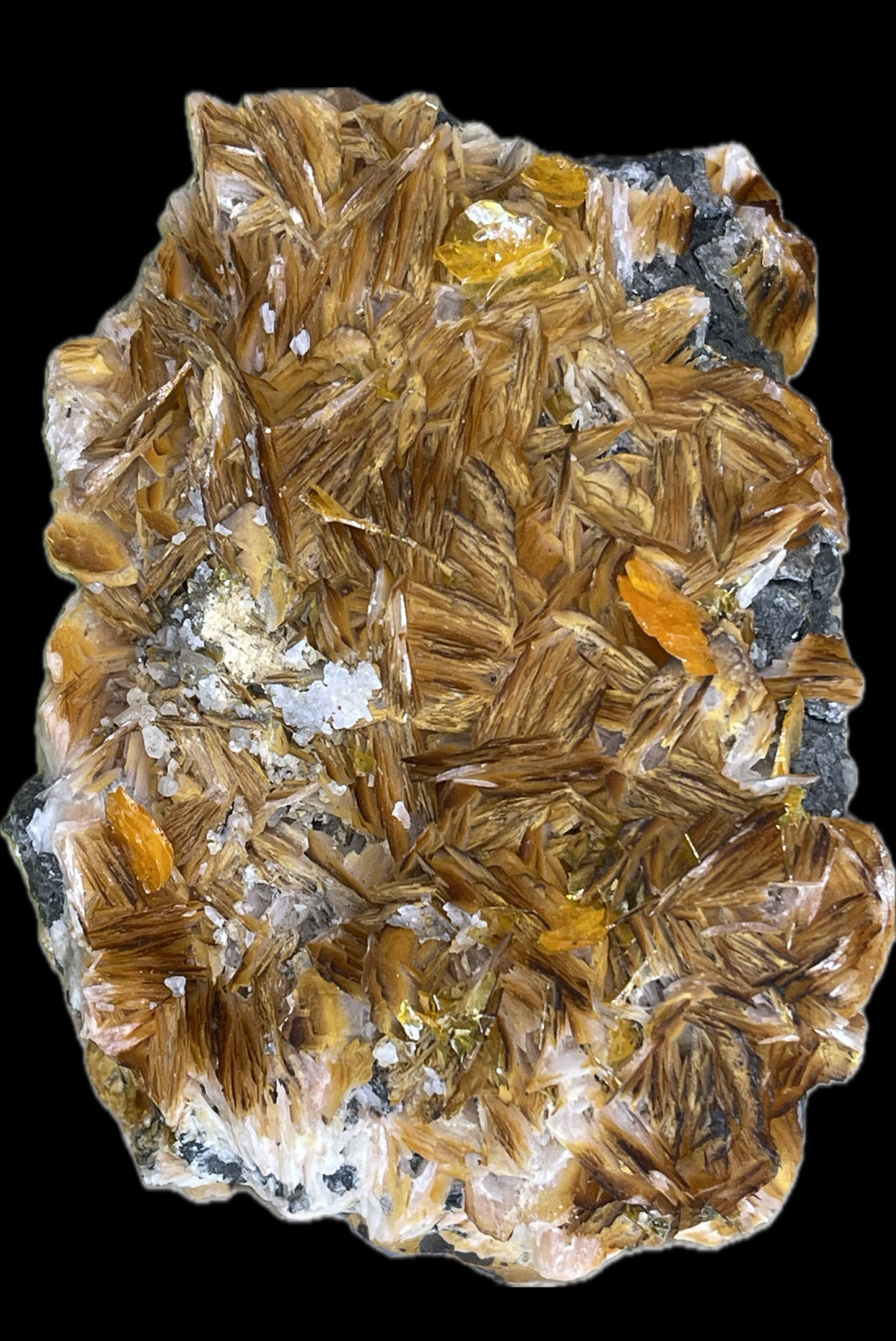 Wulfenita, Barita y Galena
11x8cm
(Autor: castrominerals)