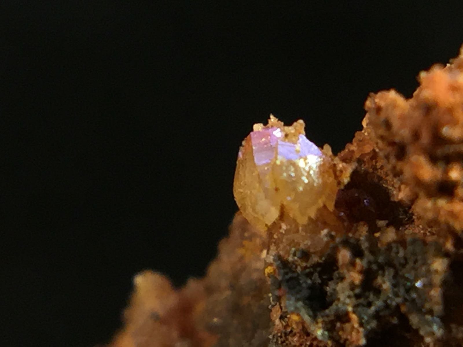 Wulfenita
campo de visión 1 cm x 1 cm
(Autor: Emilio Téllez)