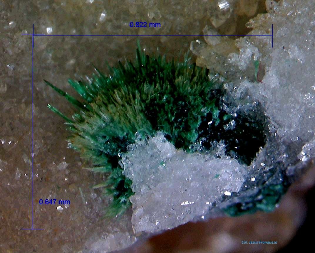Malaquita y Cuarzo.
0´822 x 0´647 mm.
(Autor: Jesus Franquesa Baucells)