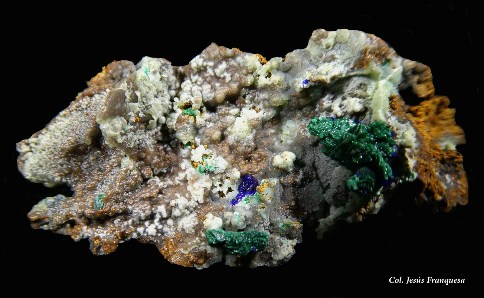 Malaquita y Azurita.
30x18 mm.
(Autor: Jesus Franquesa Baucells)