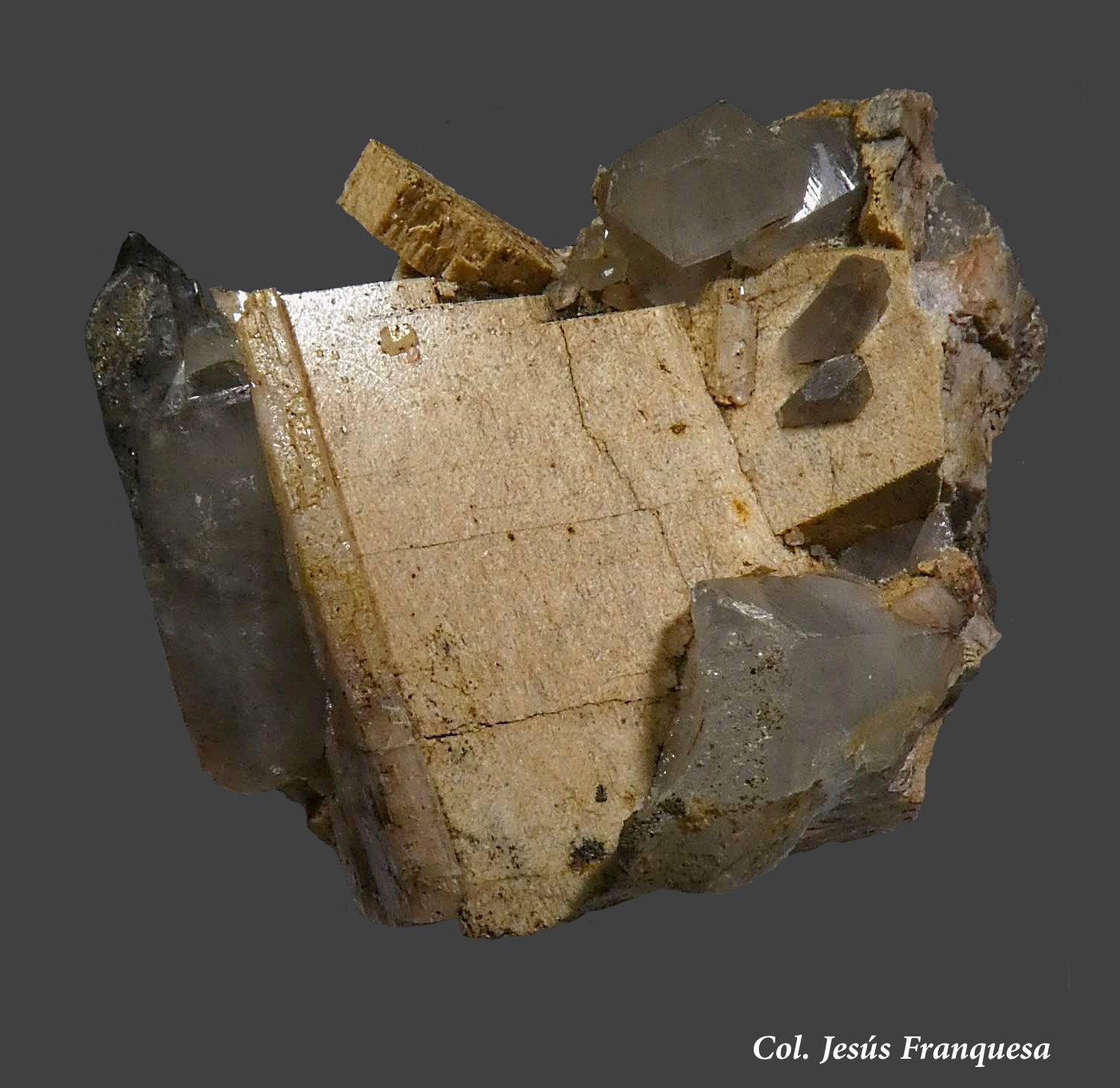 Microclina y Cuarzo.
65X44 MM
(Autor: Jesus Franquesa Baucells)