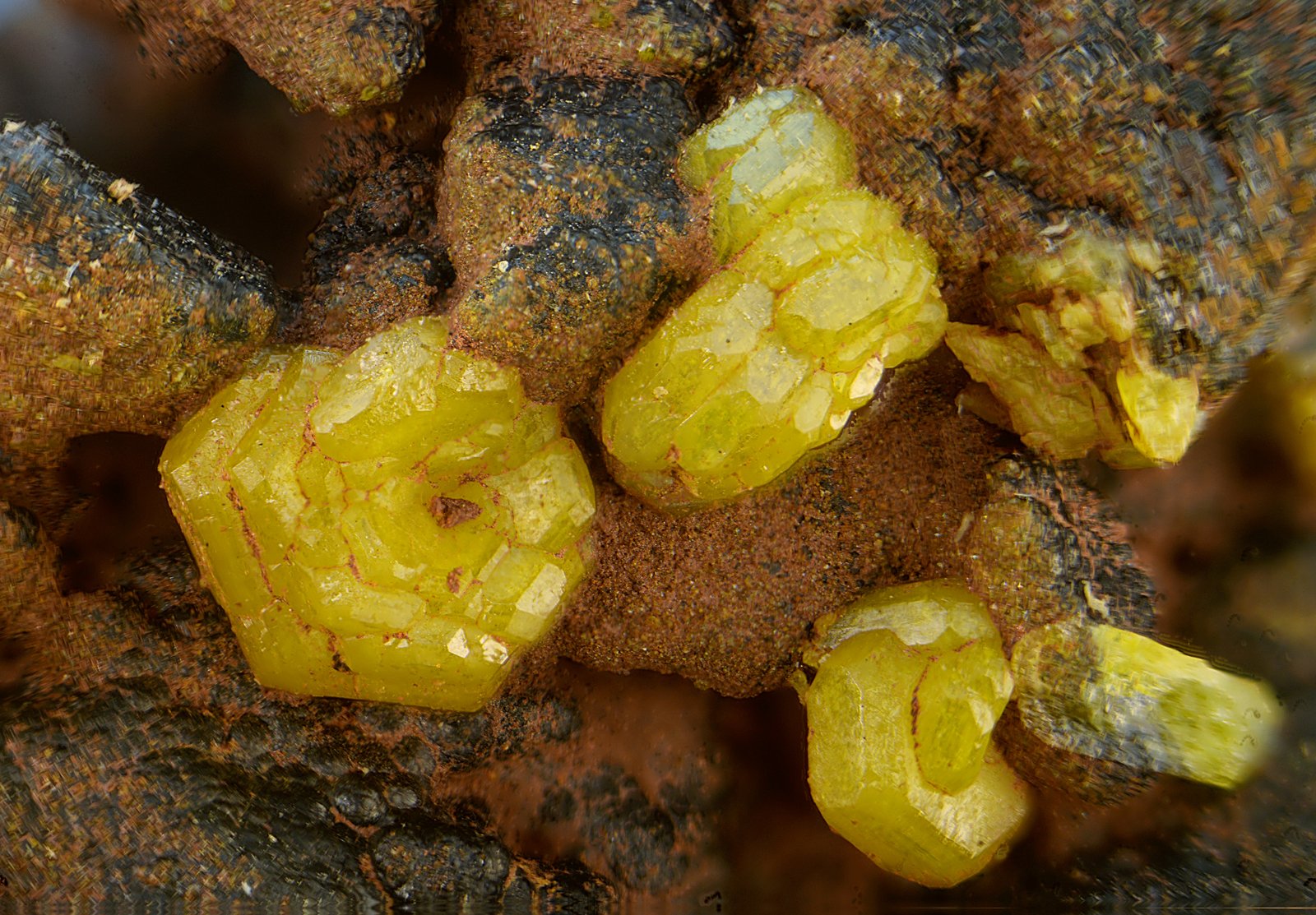 Mimetita
Cristal mayor de 2,5 mm.
(Autor: Antonio Carmona)
