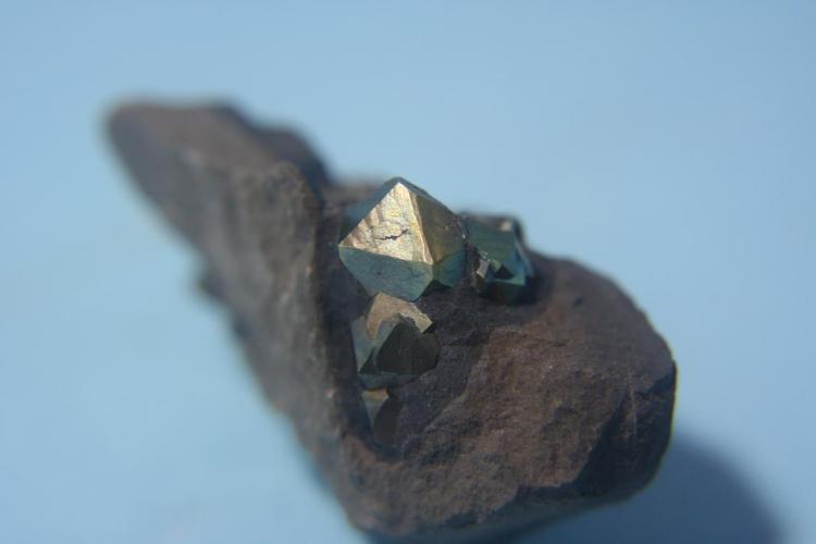 Pirita
Tamaño del cristal mayor 1,2 cm.
(Autor: minero1968)