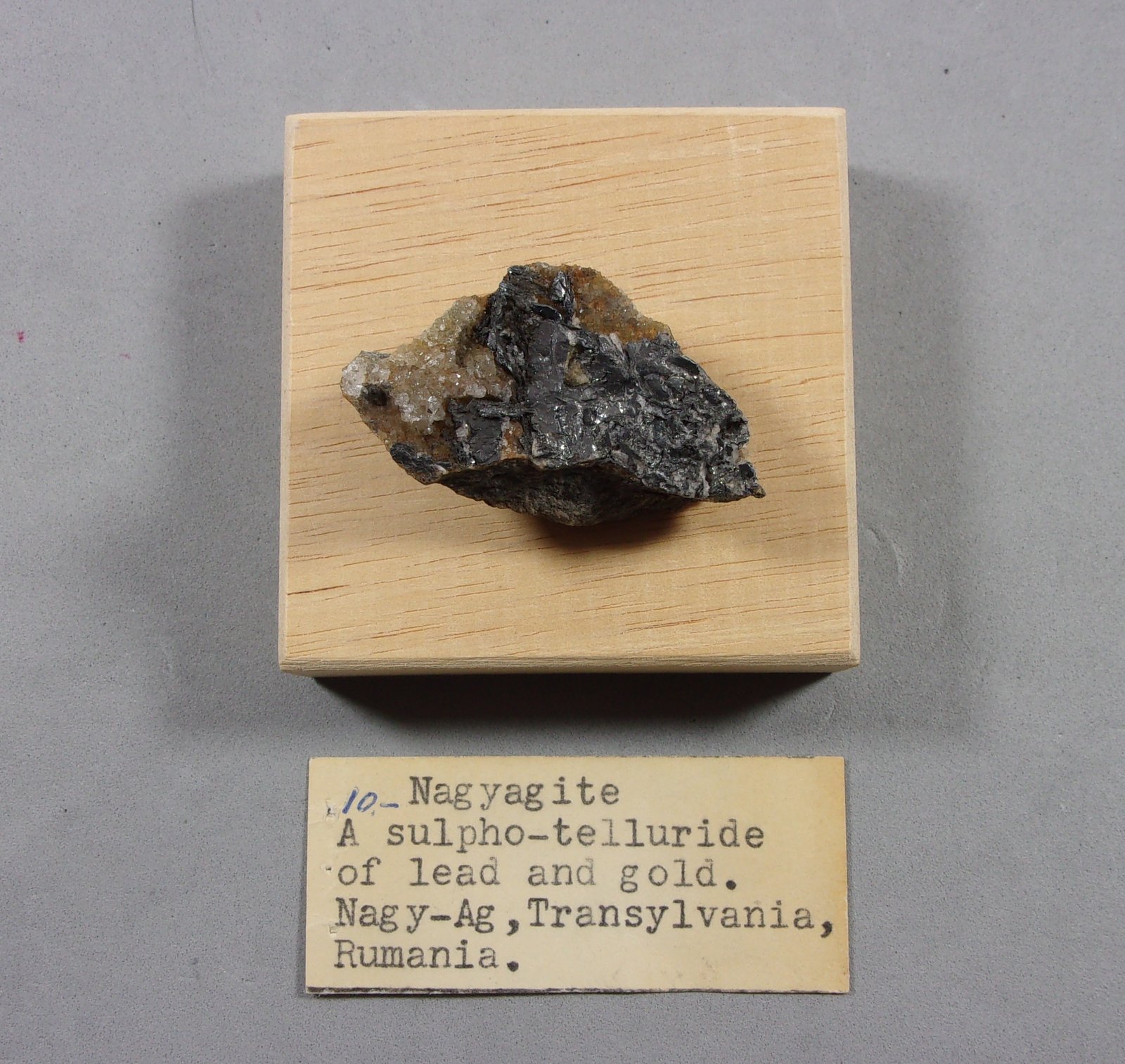 Nagyagita
3,5 x 2 cm.
(Autor: J. G. Alcolea)
