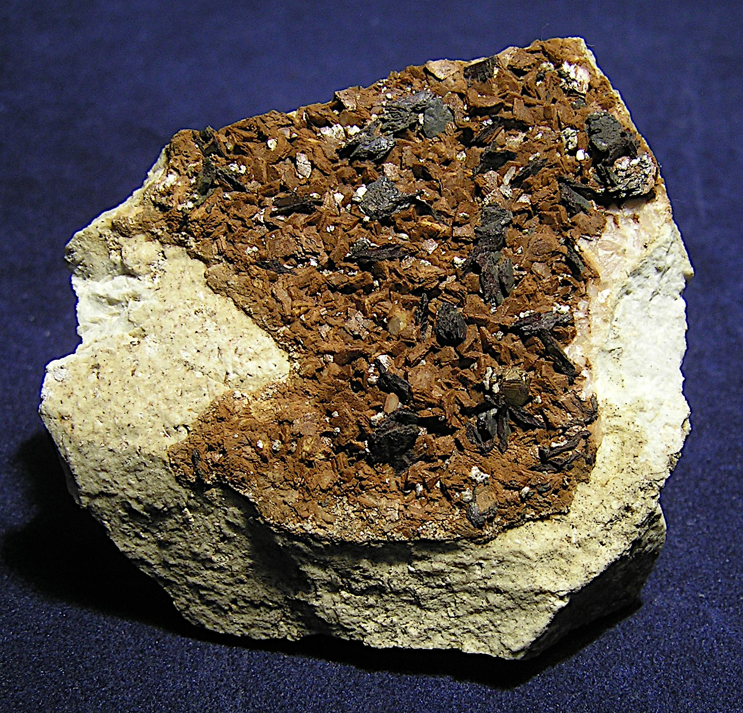 Calcopirita, dolomita, siderita
7 x 6,5 cm
(Autor: Frederic Varela)