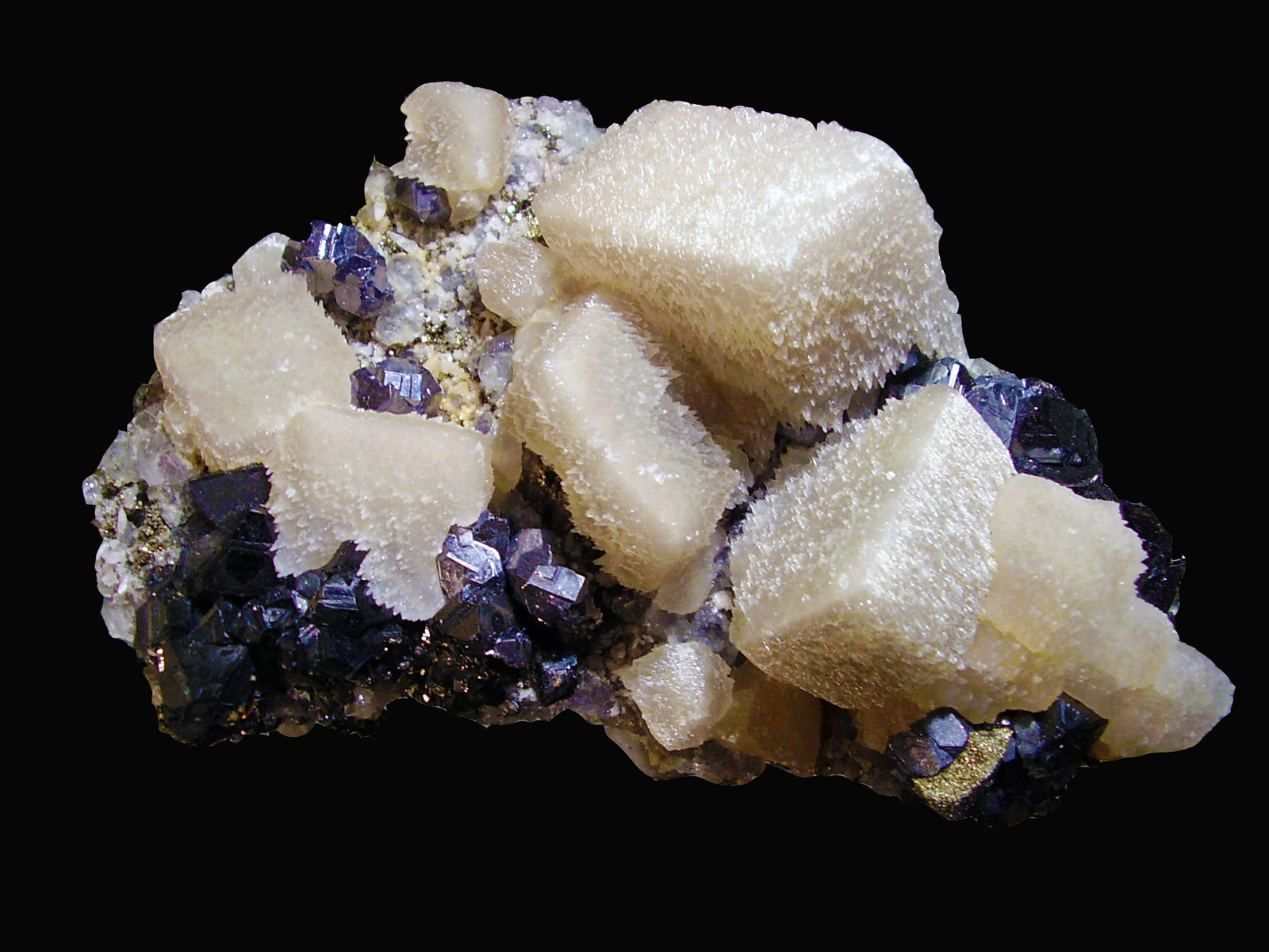 Calcita, Esfalerita
11x7 cm
(Autor: geoalfon)