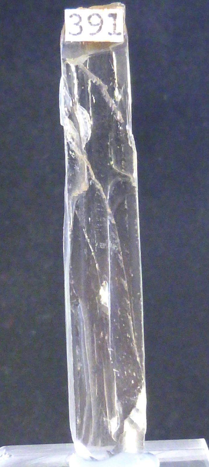 Espodumena, variedad Hidenita
1 x 6 x 0,5 cm.
(Autor: Felipe Abolafia)