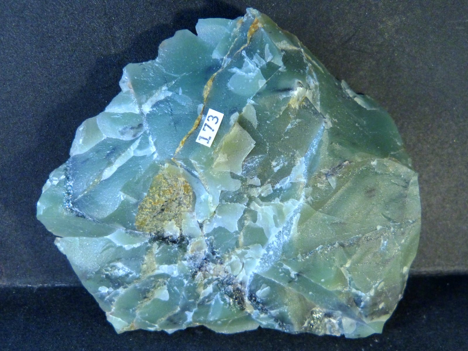 Cuarzo (variedad prasio)
9 x 12 x 3 cm.
(Autor: Felipe Abolafia)