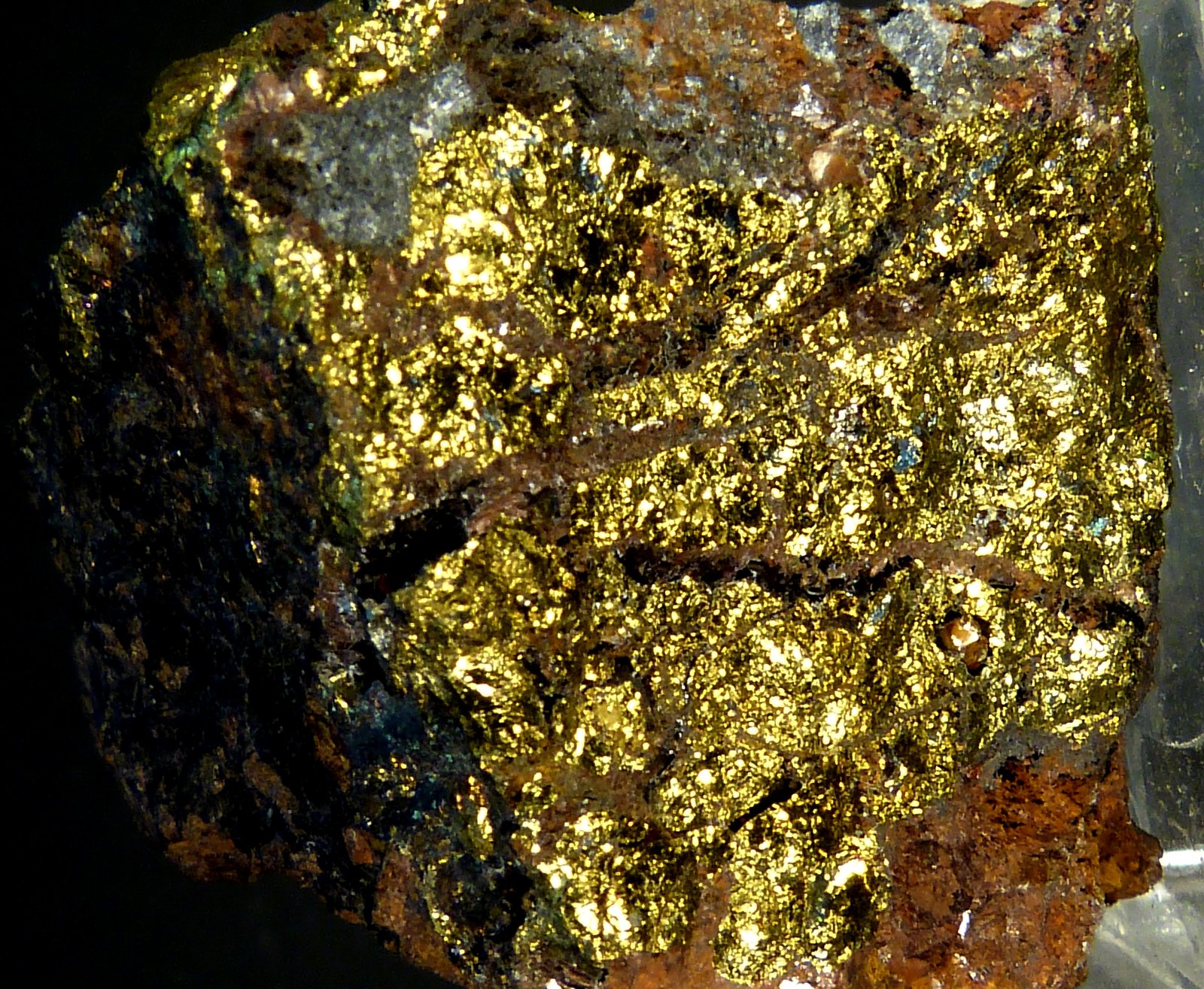 Calcopirita sobre siderita
4,5 x 3,5 x 3,5 cm.
(Autor: Felipe Abolafia)