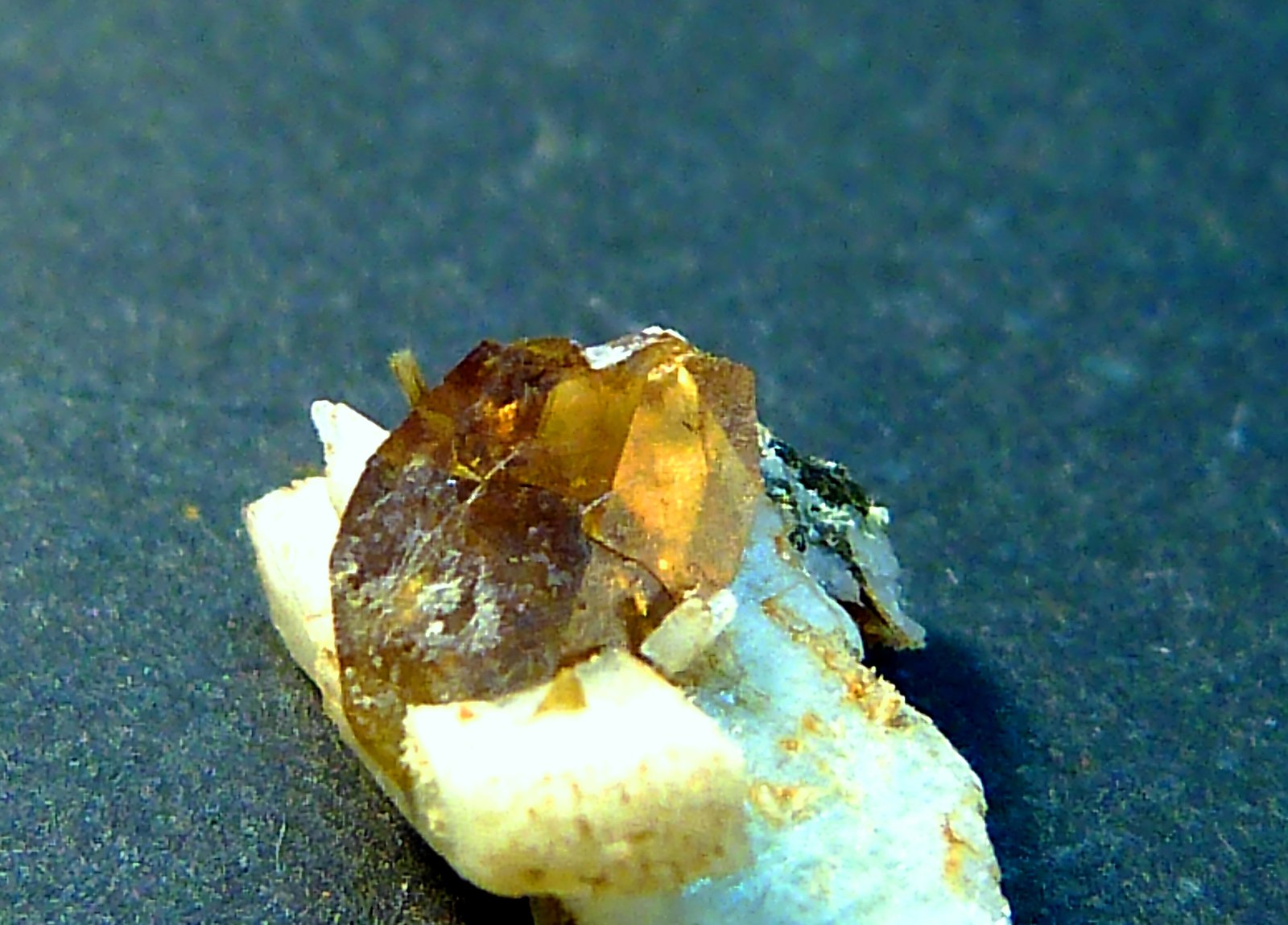 Titanita sobre Albita
10 x 5 mm.
(Autor: Felipe Abolafia)
