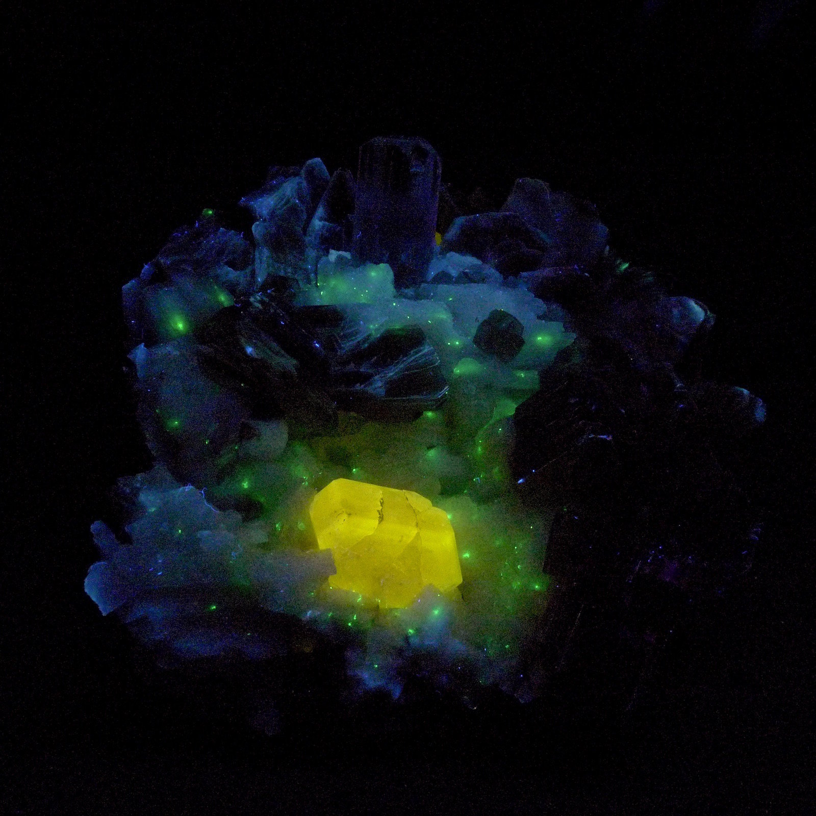 Fluorapatito + Berilo (variedad aguamarina) + Muscovita + Microclina + Albita + ...
11 x 10 x 7 cm
(Autor: Josele)