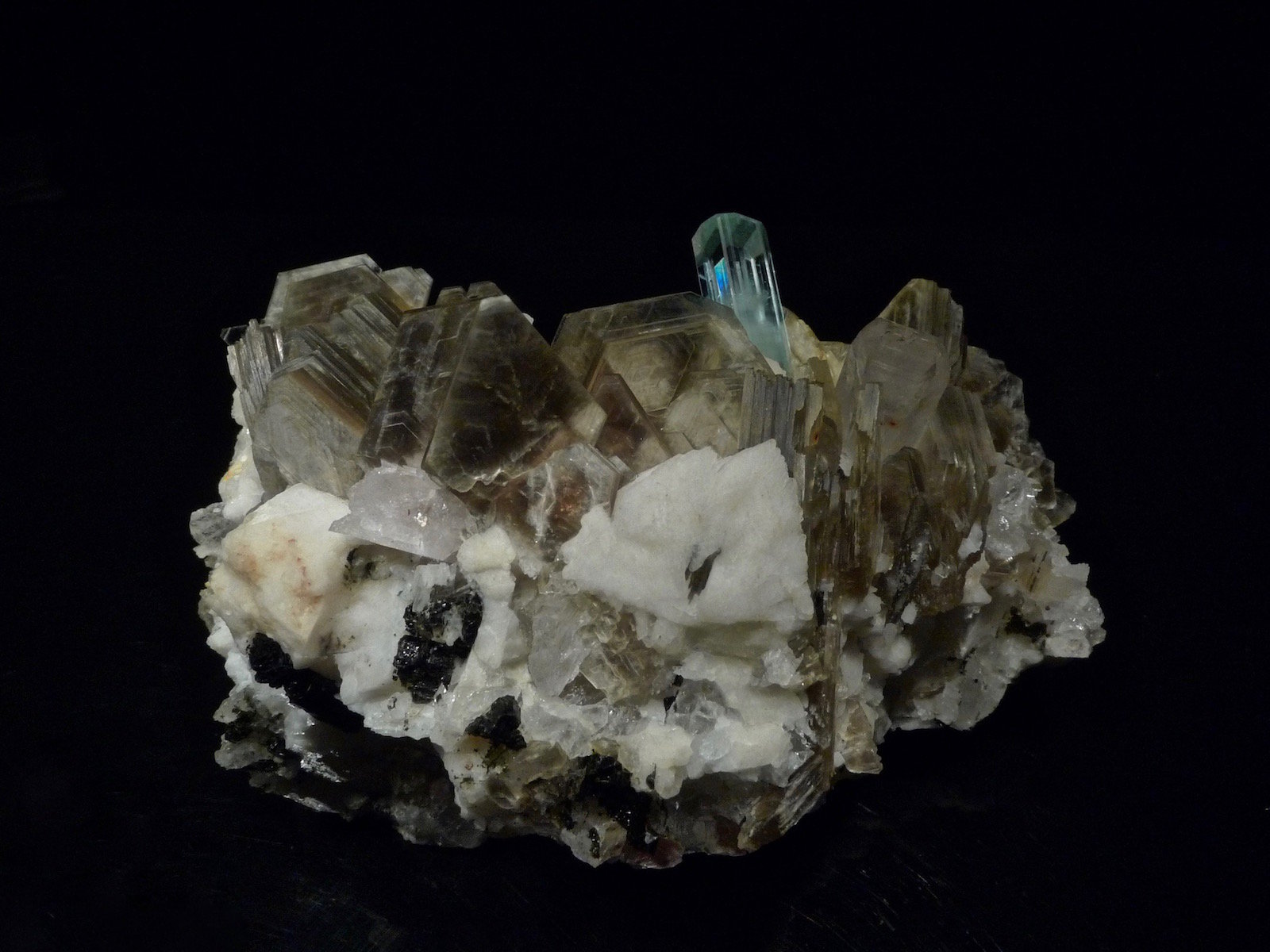 Berilo (var. aguamarina) + Muscovita + Cuarzo + feldespato + ...
10 x 7 x 6 cm
(Autor: Josele)