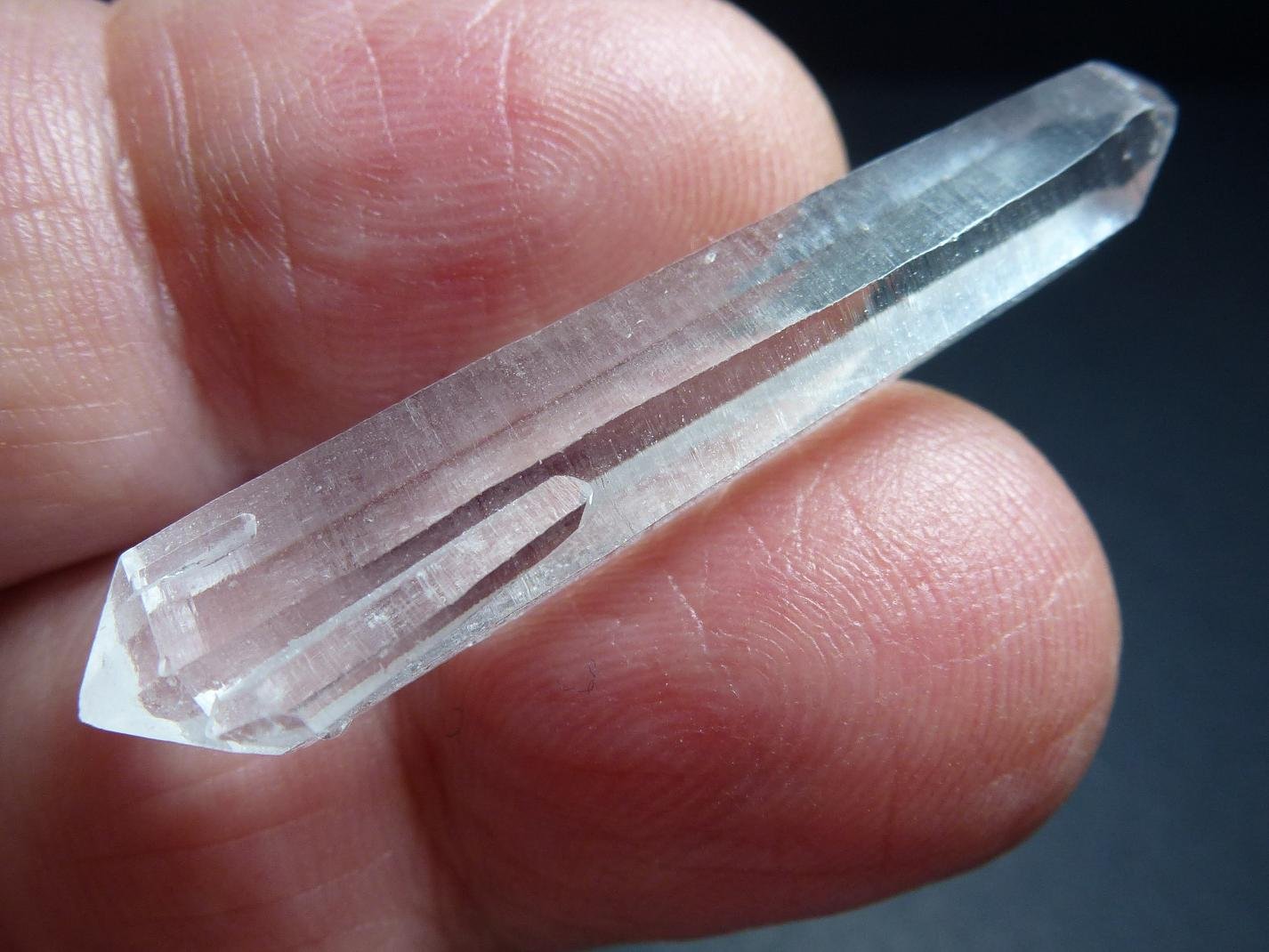 Cuarzo (variedad cristal de roca)
5 cm. de longitud
(Autor: javier ruiz martin)
