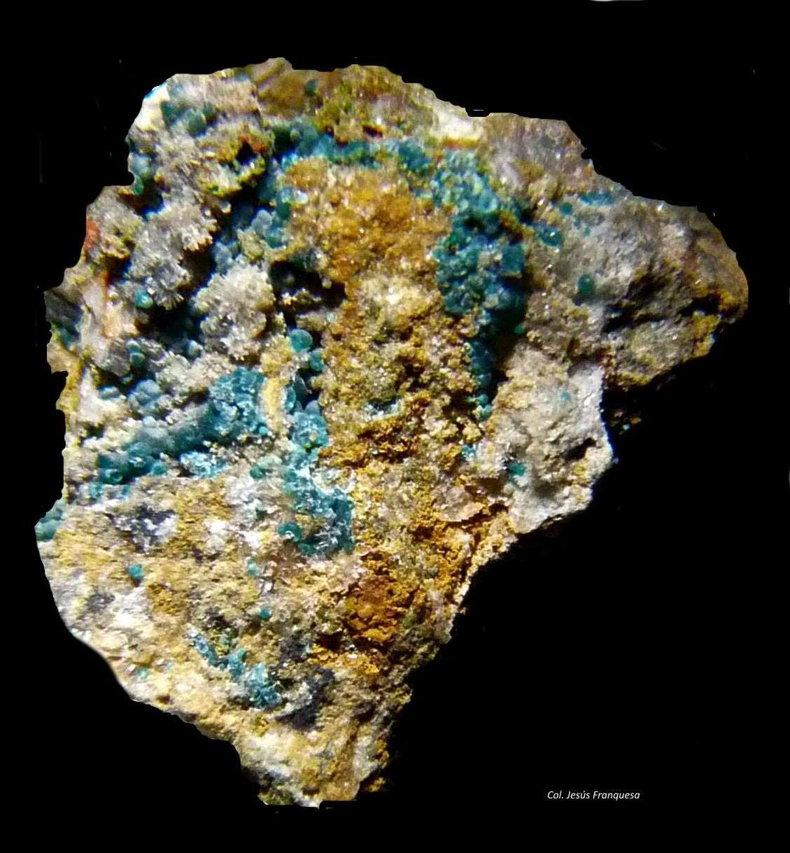 Rosasita, Hemimorfita y Duftita.
15x14 mm.
(Autor: Jesus Franquesa Baucells)