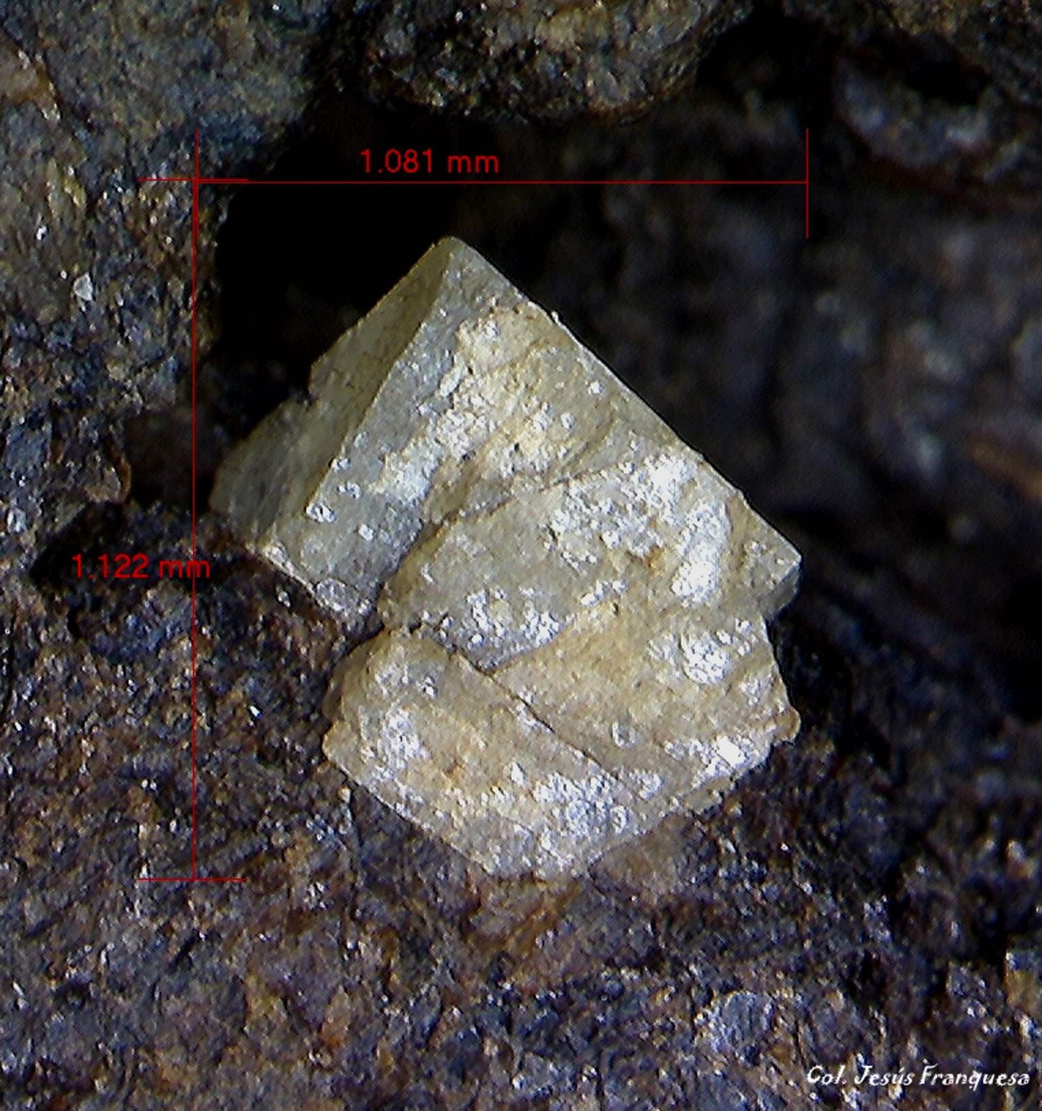Scheelita.
1´122 x 1´081 mm.
(Autor: Jesus Franquesa Baucells)