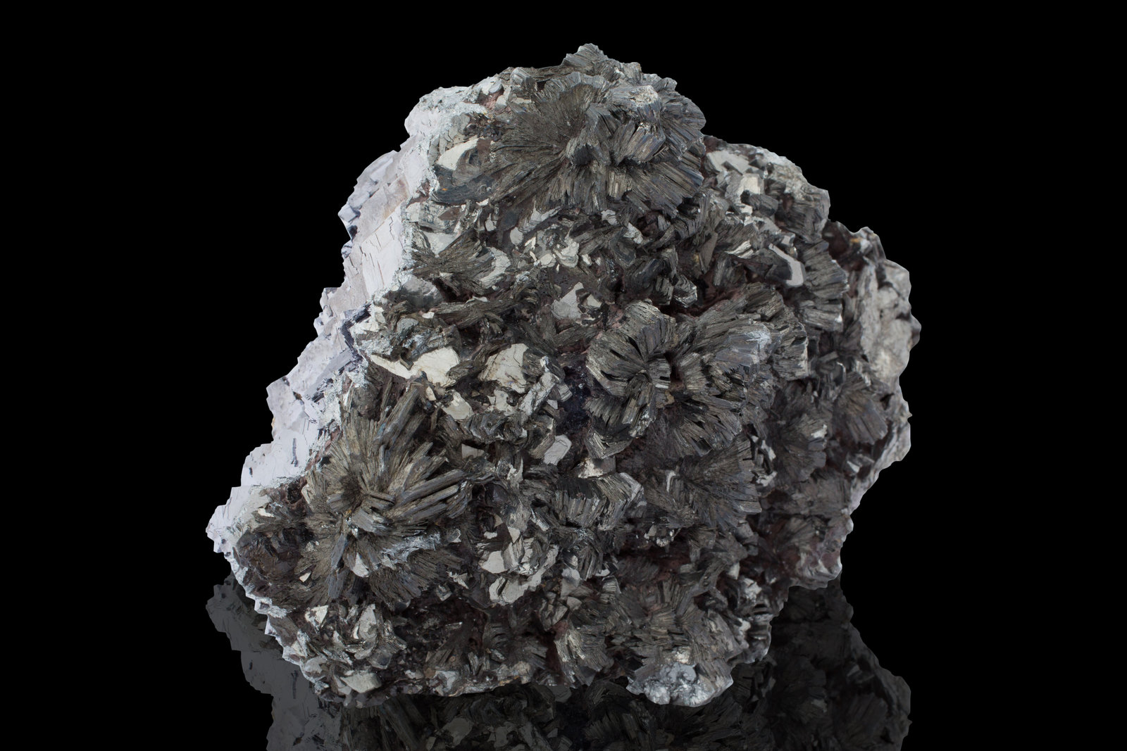 Semseyita en Galena
9 x 7.5 x 5 cm / Cristal principal: 1 cm
(Autor: Museo MIM)